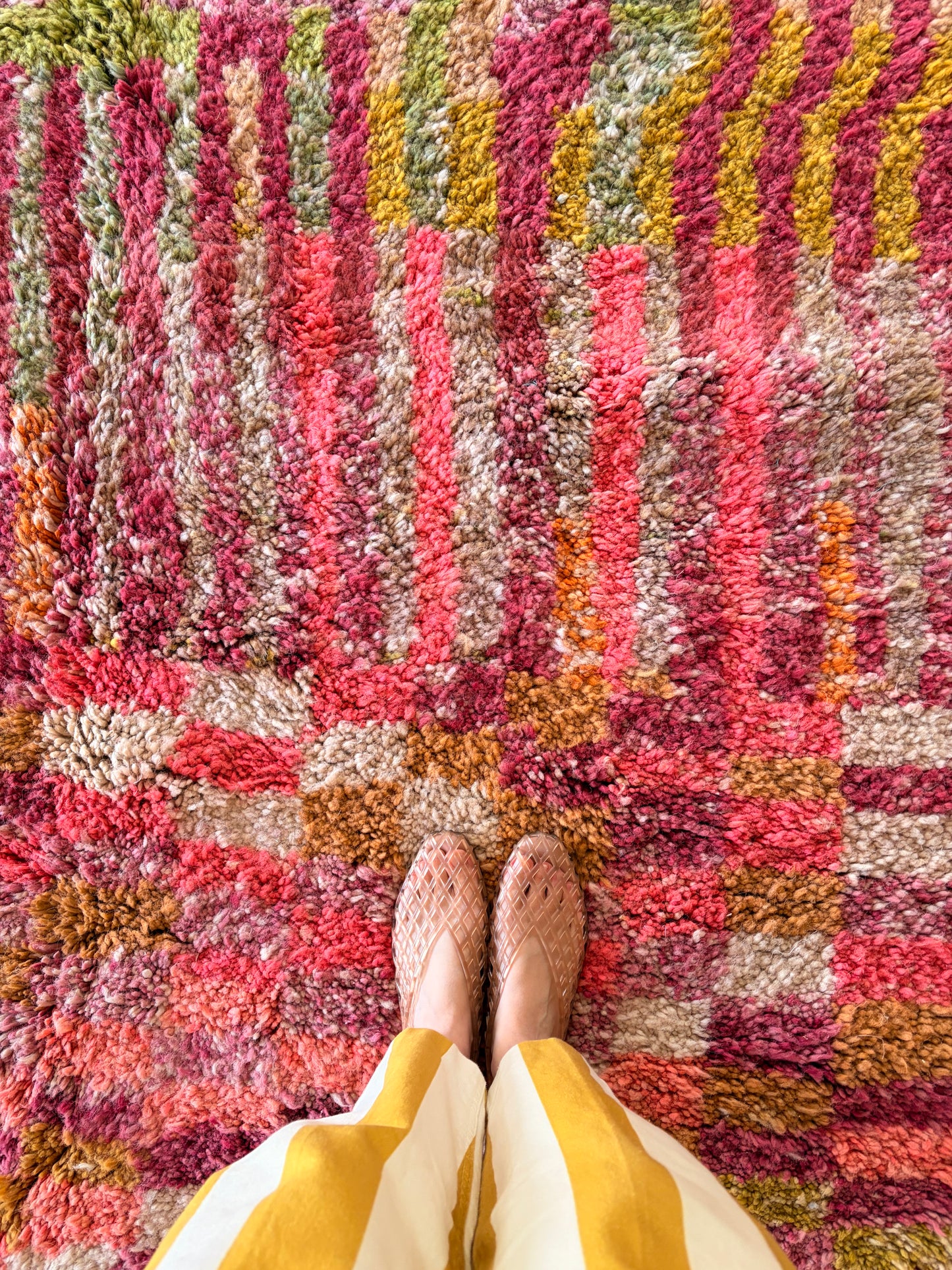 Tapis Beni Ouarain coloré (1294) 287x196cm - Fairy Garden