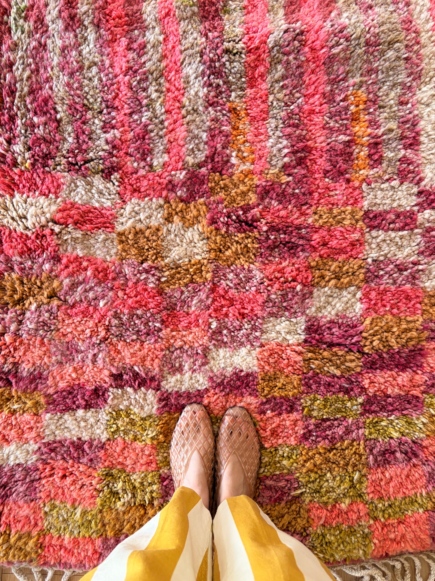 Tapis Beni Ouarain coloré (1294) 287x196cm - Fairy Garden