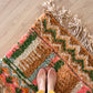 Tapis Beni Ouarain coloré (1293) 302x205cm - Flower Fields Brown