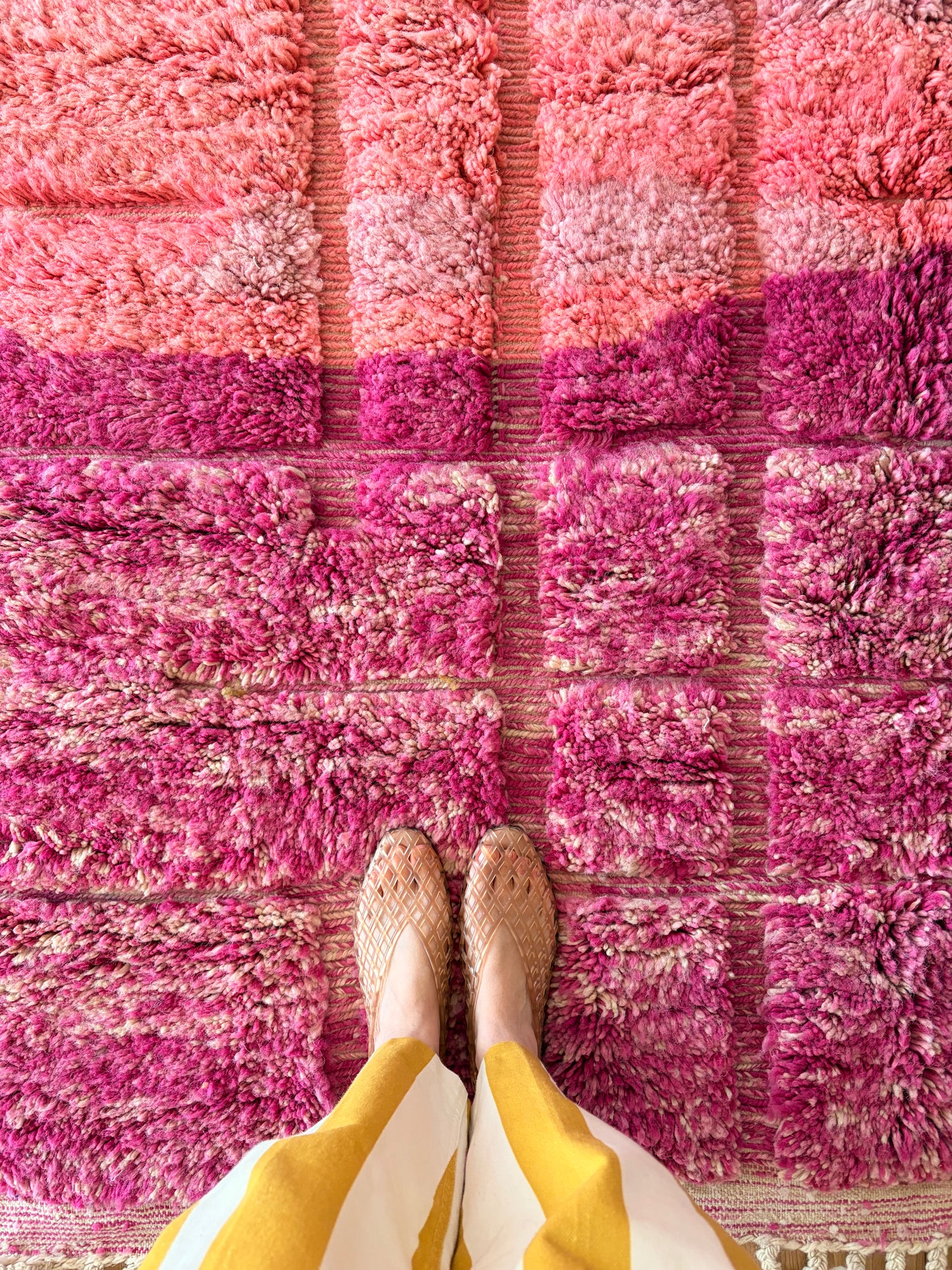 Beni Ouarain Moroccan Colorful Rug (1255) 236x160cm - Romantic Flight