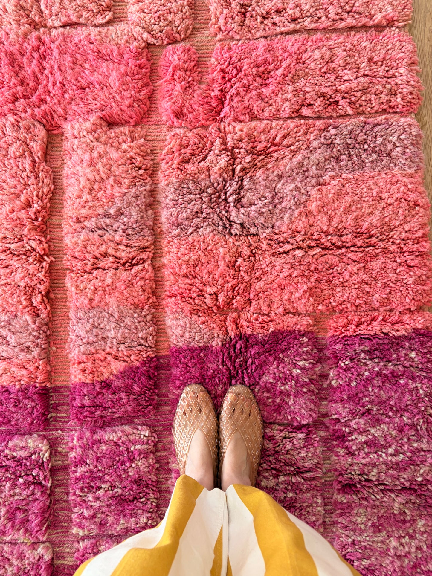 Beni Ouarain Moroccan Colorful Rug (1255) 236x160cm - Romantic Flight