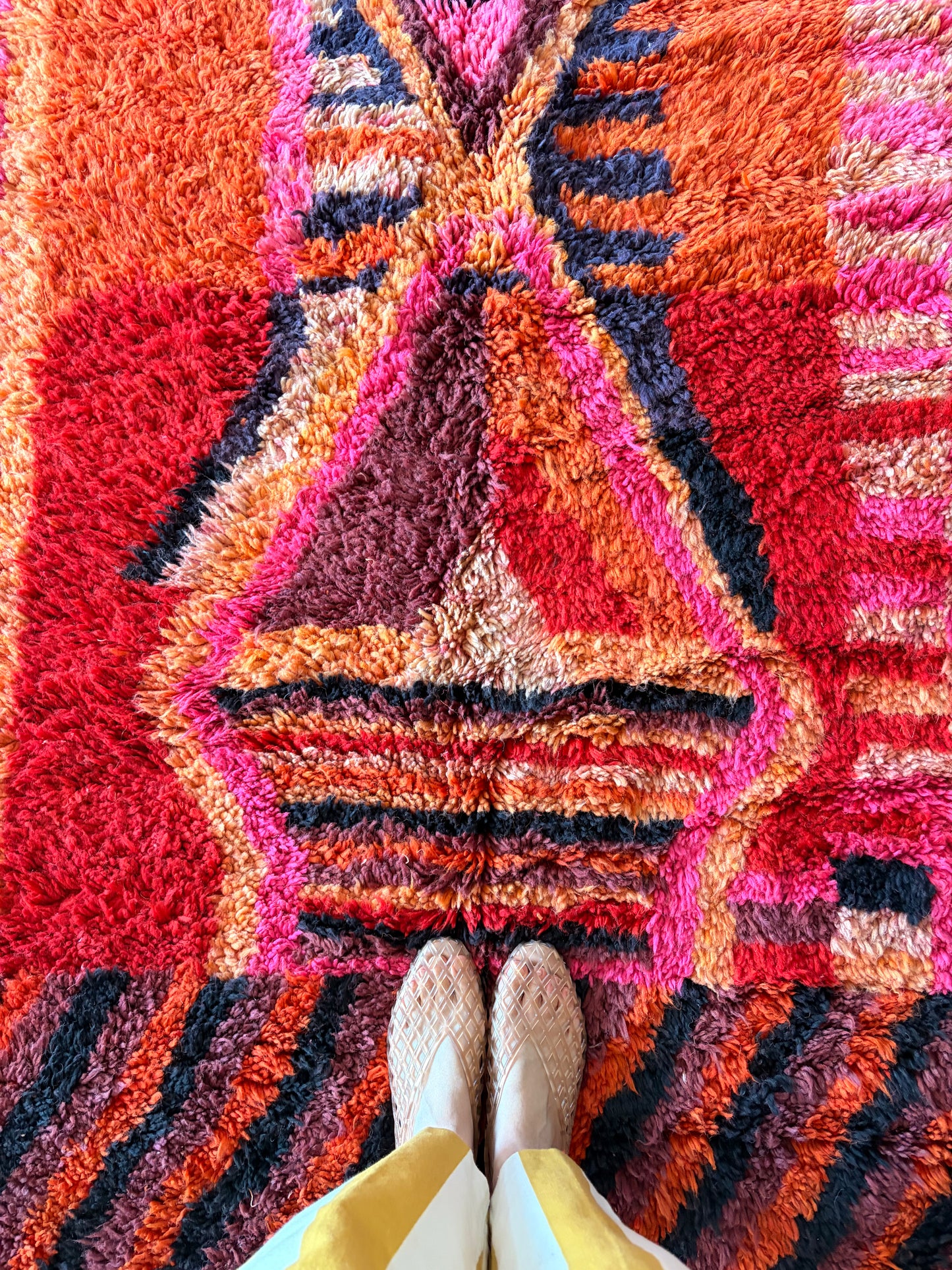 Boujaad Moroccan Colorful Rug (1267) 237x162 - In Burning Land