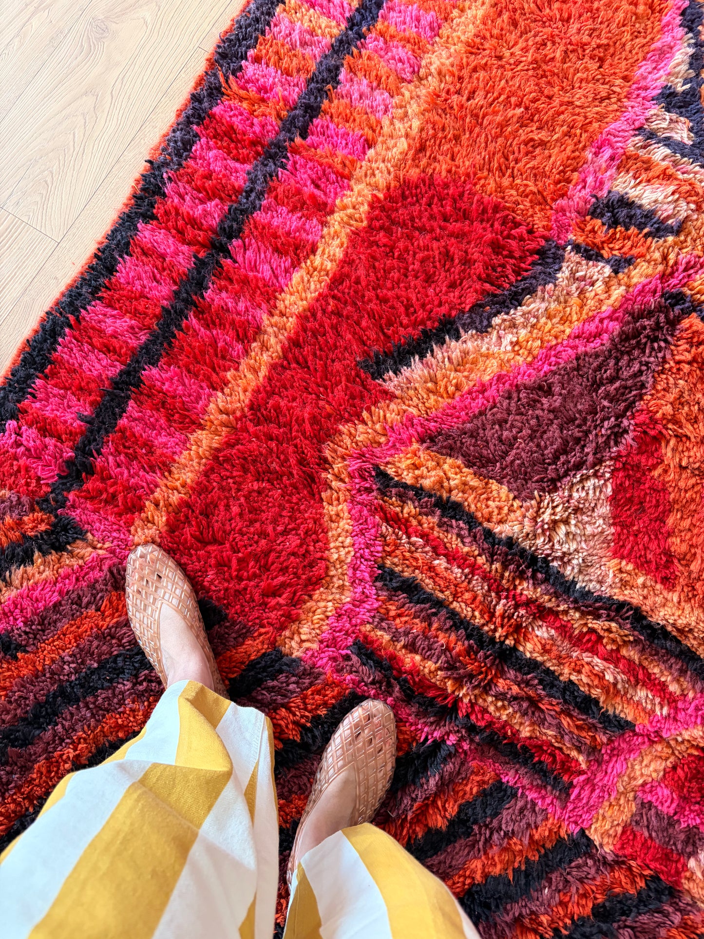 Boujaad Moroccan Colorful Rug (1267) 237x162 - In Burning Land