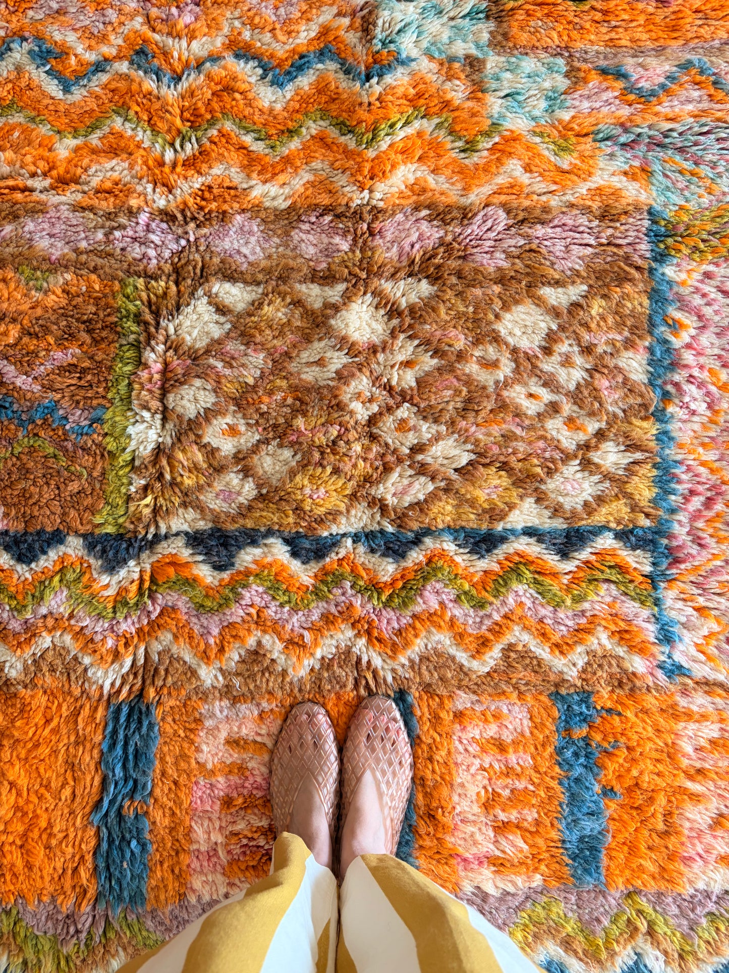 Beni Ouarain Moroccan Colorful Rug (1254) 228x179cm - Summer Court
