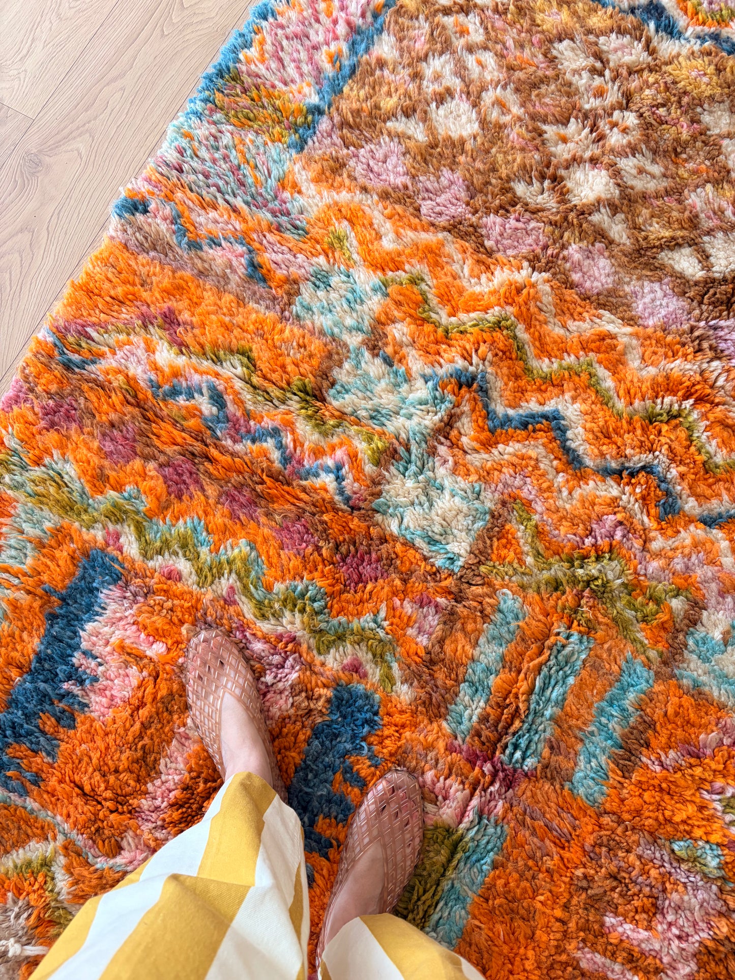Beni Ouarain Moroccan Colorful Rug (1254) 228x179cm - Summer Court