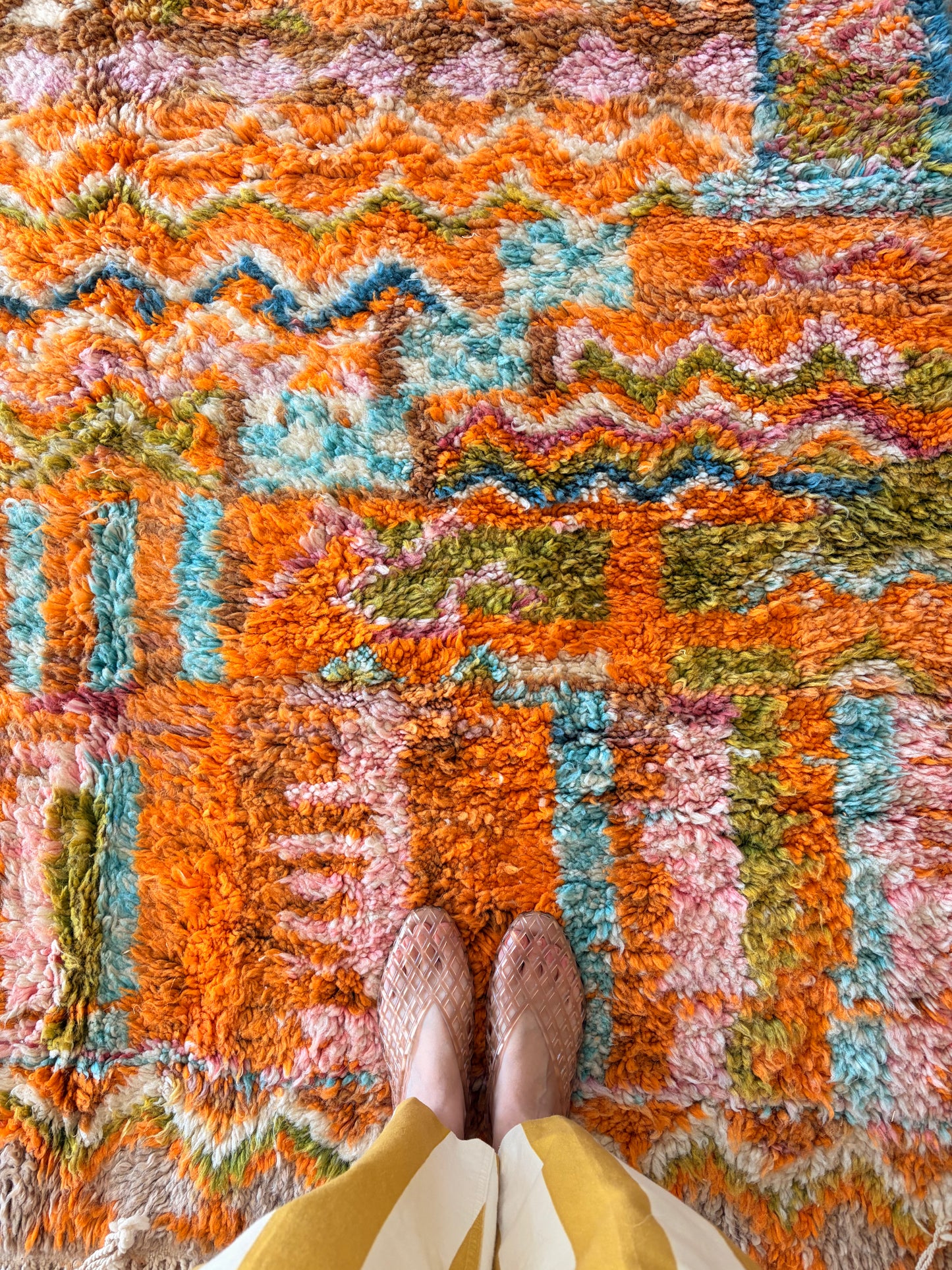 Beni Ouarain Moroccan Colorful Rug (1254) 228x179cm - Summer Court