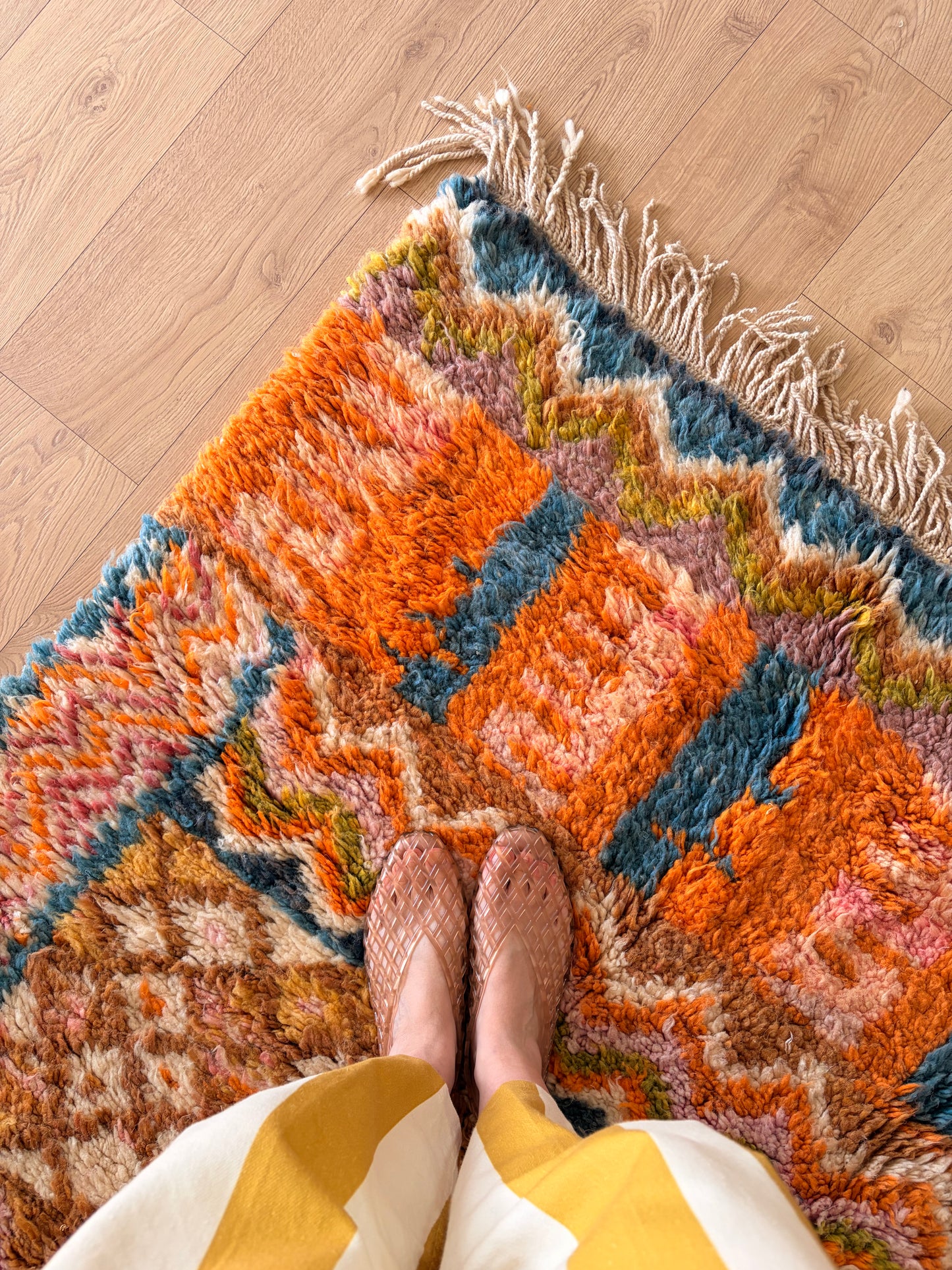 Beni Ouarain Moroccan Colorful Rug (1254) 228x179cm - Summer Court