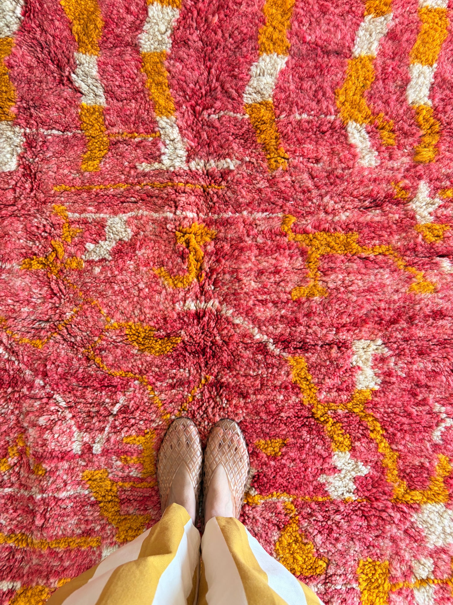 Beni Ouarain Moroccan Colorful Rug (1253) 214x165cm - Peonies