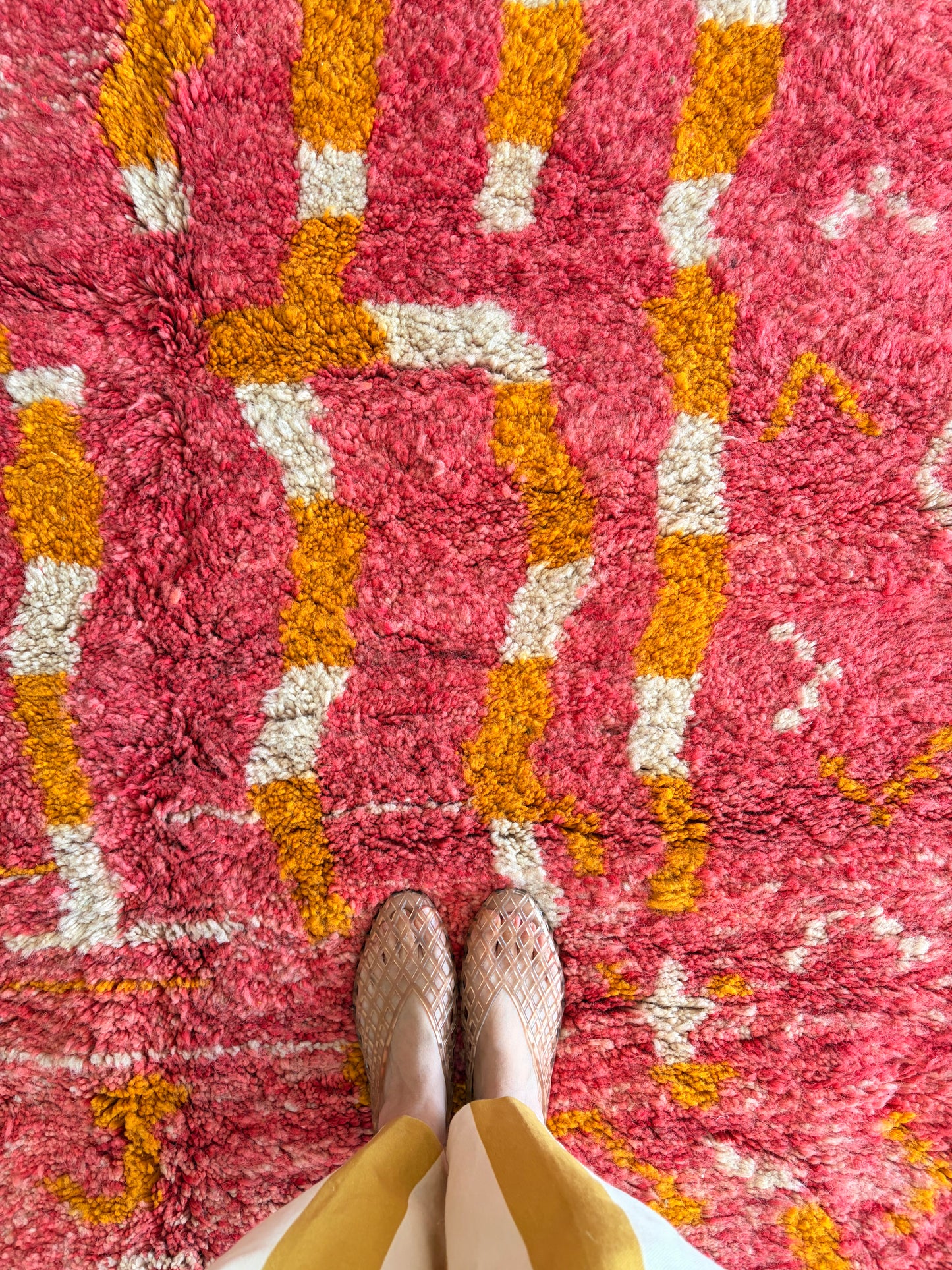 Beni Ouarain Moroccan Colorful Rug (1253) 214x165cm - Peonies