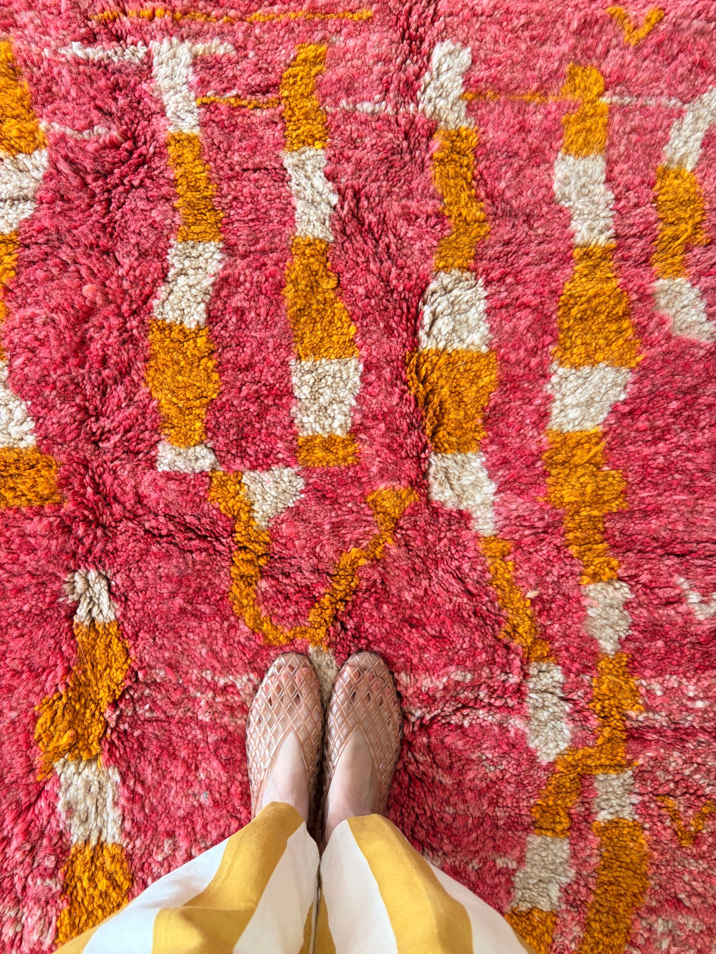 Beni Ouarain Moroccan Colorful Rug (1253) 214x165cm - Peonies