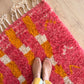 Beni Ouarain Moroccan Colorful Rug (1253) 214x165cm - Peonies