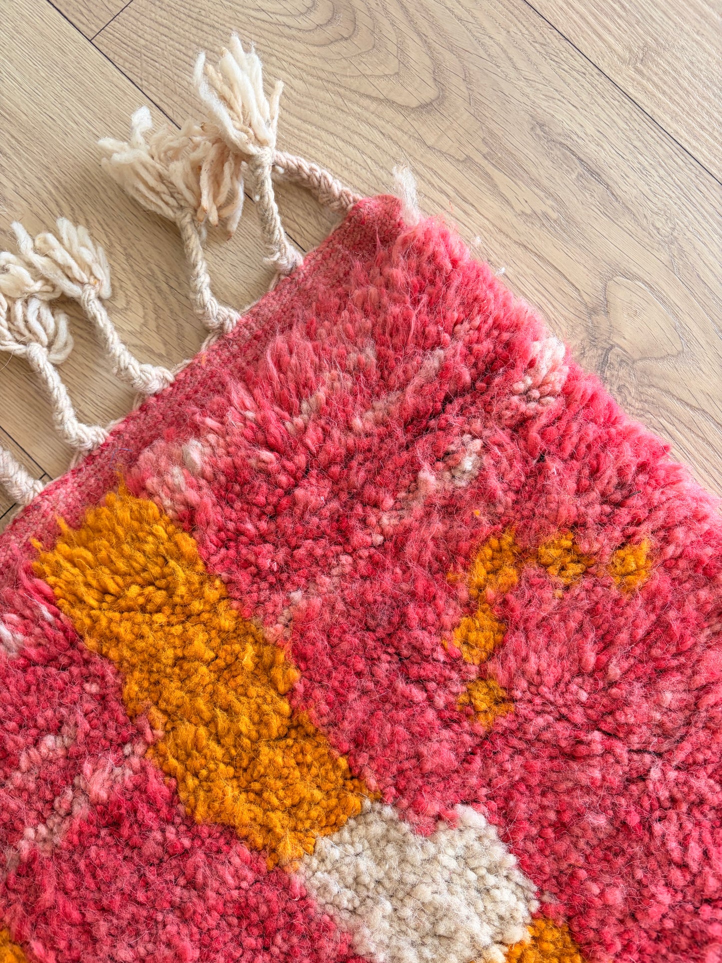 Beni Ouarain Moroccan Colorful Rug (1253) 214x165cm - Peonies
