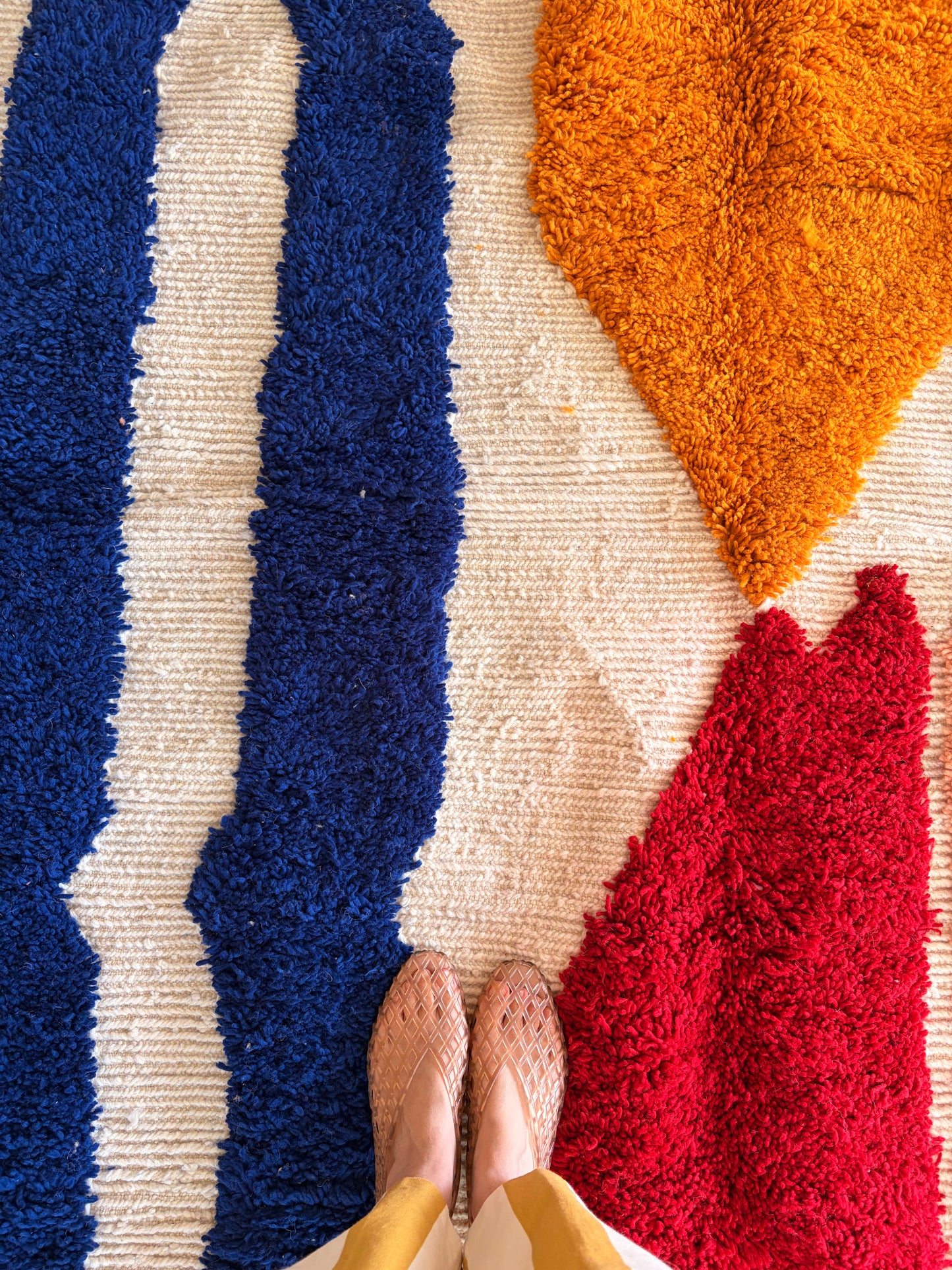 Beni Ouarain Moroccan Colorful Rug (1262) 252x158cm - Logo