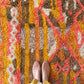 Beni Ouarain Moroccan Colorful Rug (1252) 250x153cm - Fire
