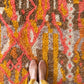Beni Ouarain Moroccan Colorful Rug (1252) 250x153cm - Fire
