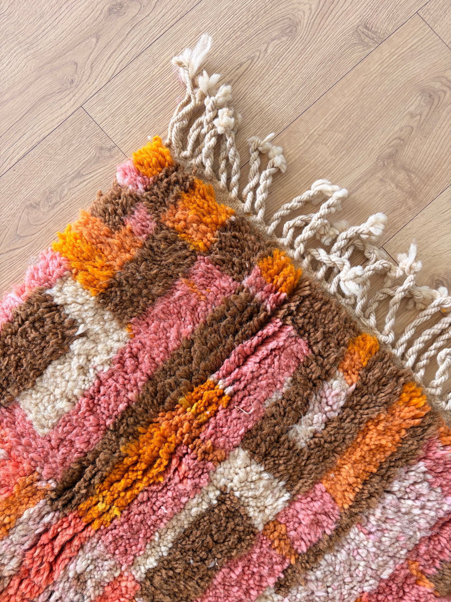 Beni Ouarain Moroccan Colorful Rug (1252) 250x153cm - Fire