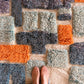 Tapis Beni Ouarain coloré (1251) 250x157cm - Rain Clouds