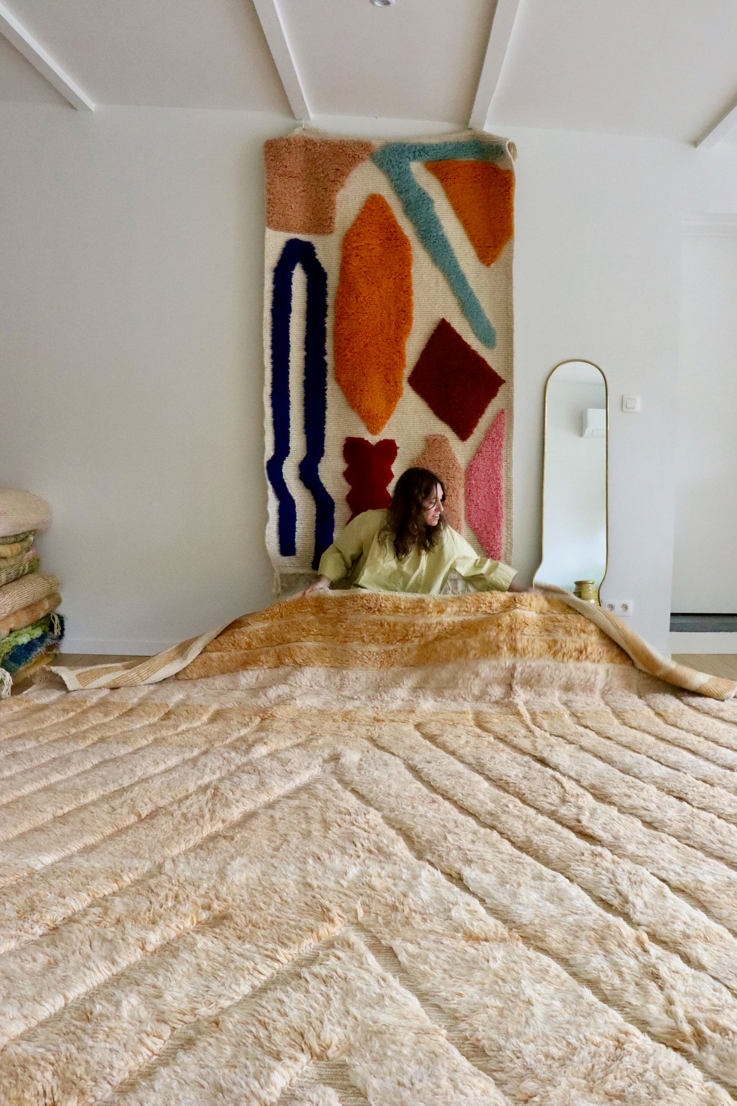 Beni Ouarain Marokkaans kleurrijk vloerkleed (989) 360x320 - Joshua Tree
