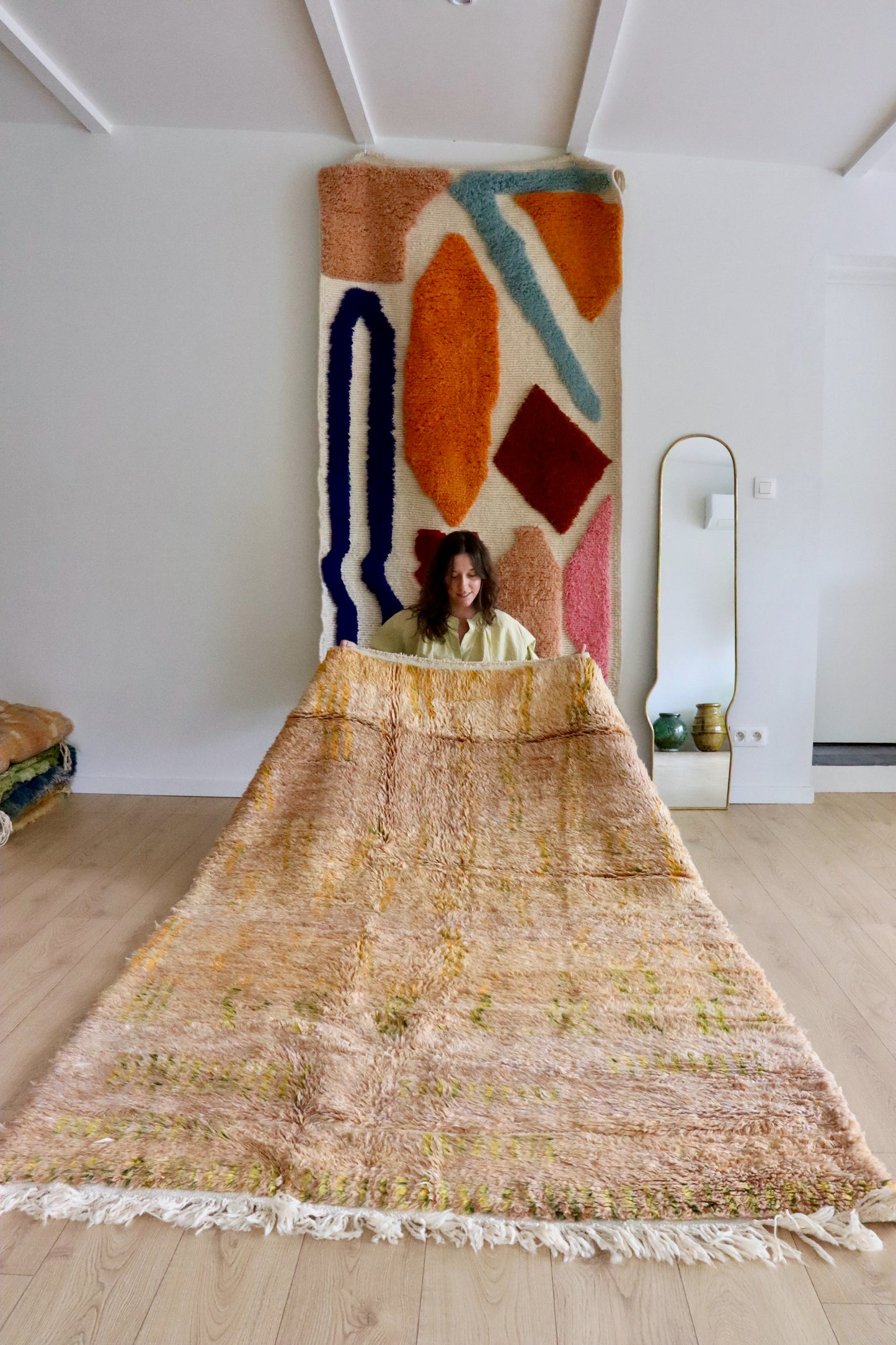 Beni Ouarain Moroccan Colorful Rug (983) 240x155 - Desert Life