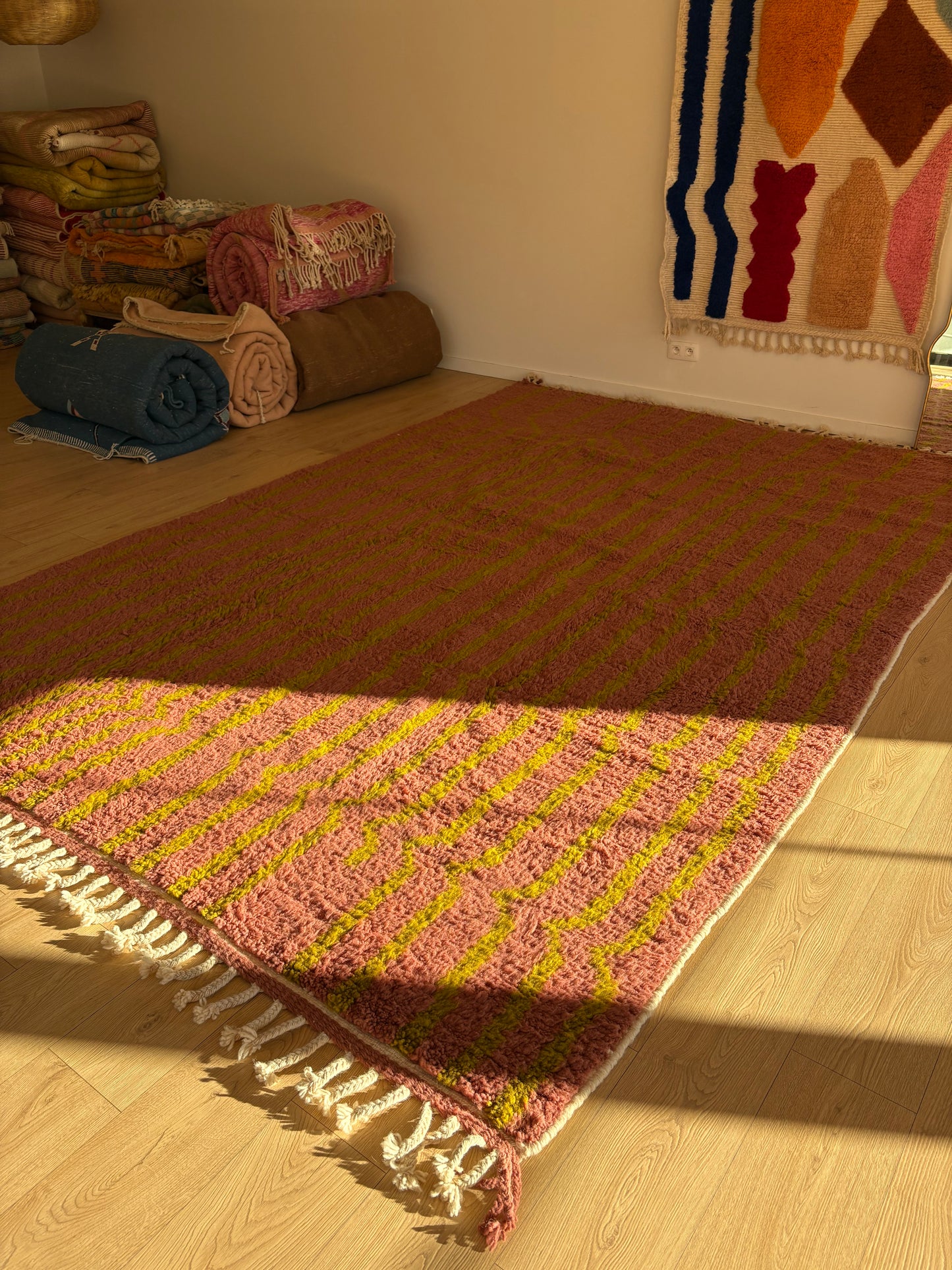 Beni Ouarain Marokkaans kleurrijk vloerkleed (959) 360x240cm - Arenal