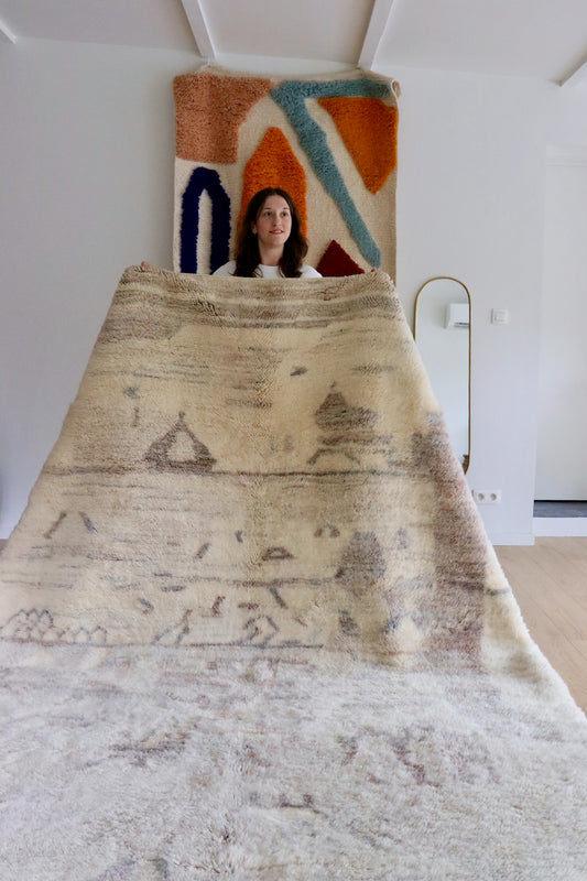 Mrirt Moroccan Rug (977) 324x212cm - Mist