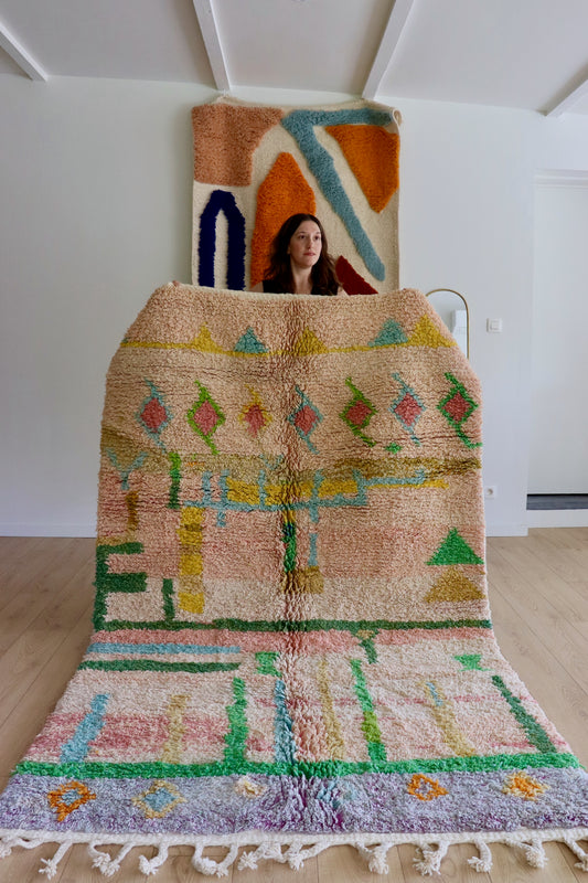 Beni Ouarain Moroccan Colorful Rug (972) 255x155 - Jaipur
