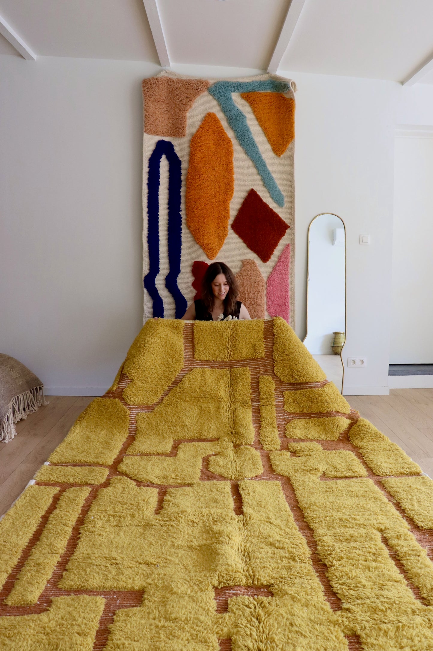 Beni Ouarain Moroccan Colorful Rug (961) 207x300cm - Sahara