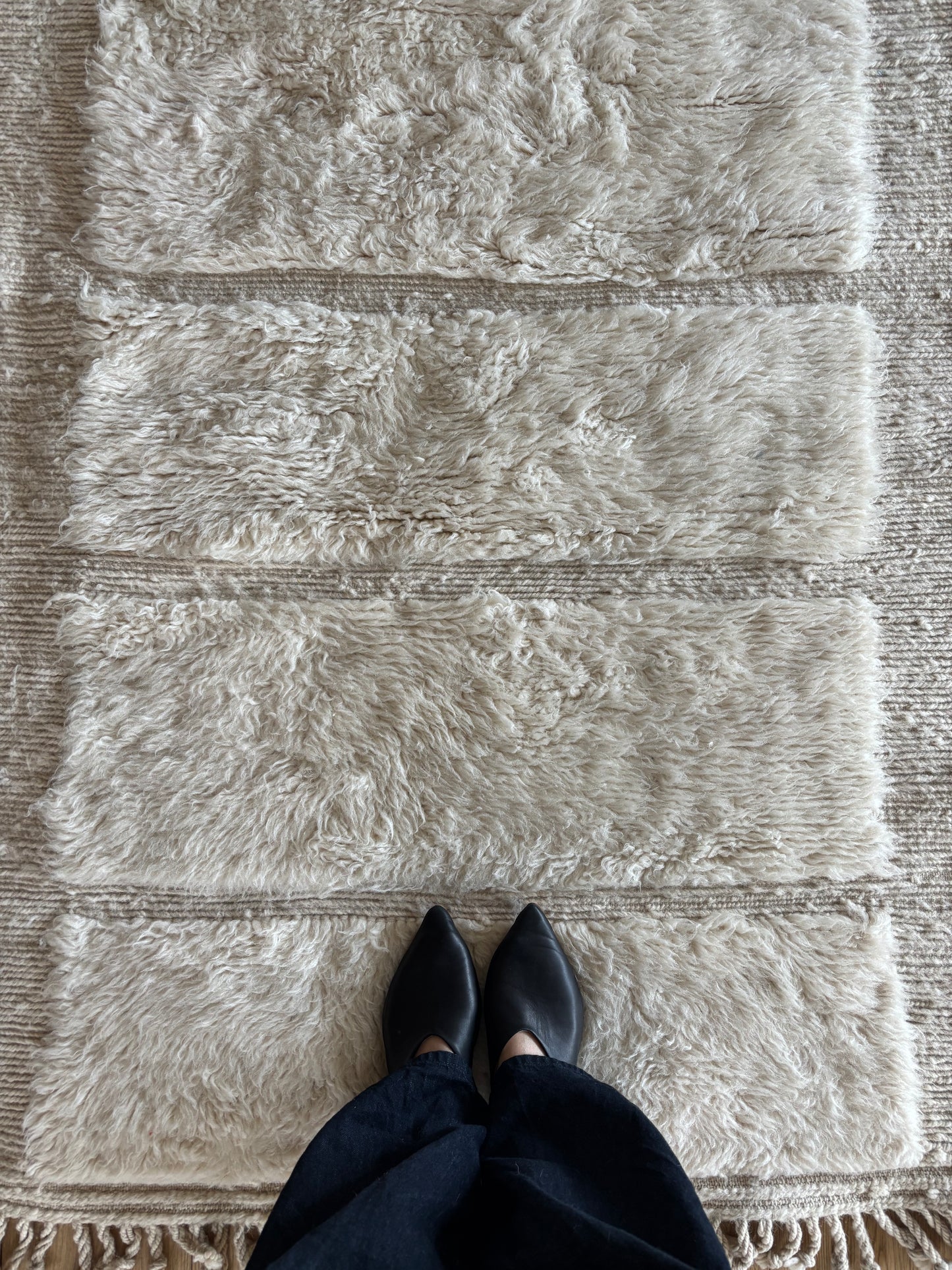 Tapis marocain Mrirt (1077) 295x206cm - Snow on top