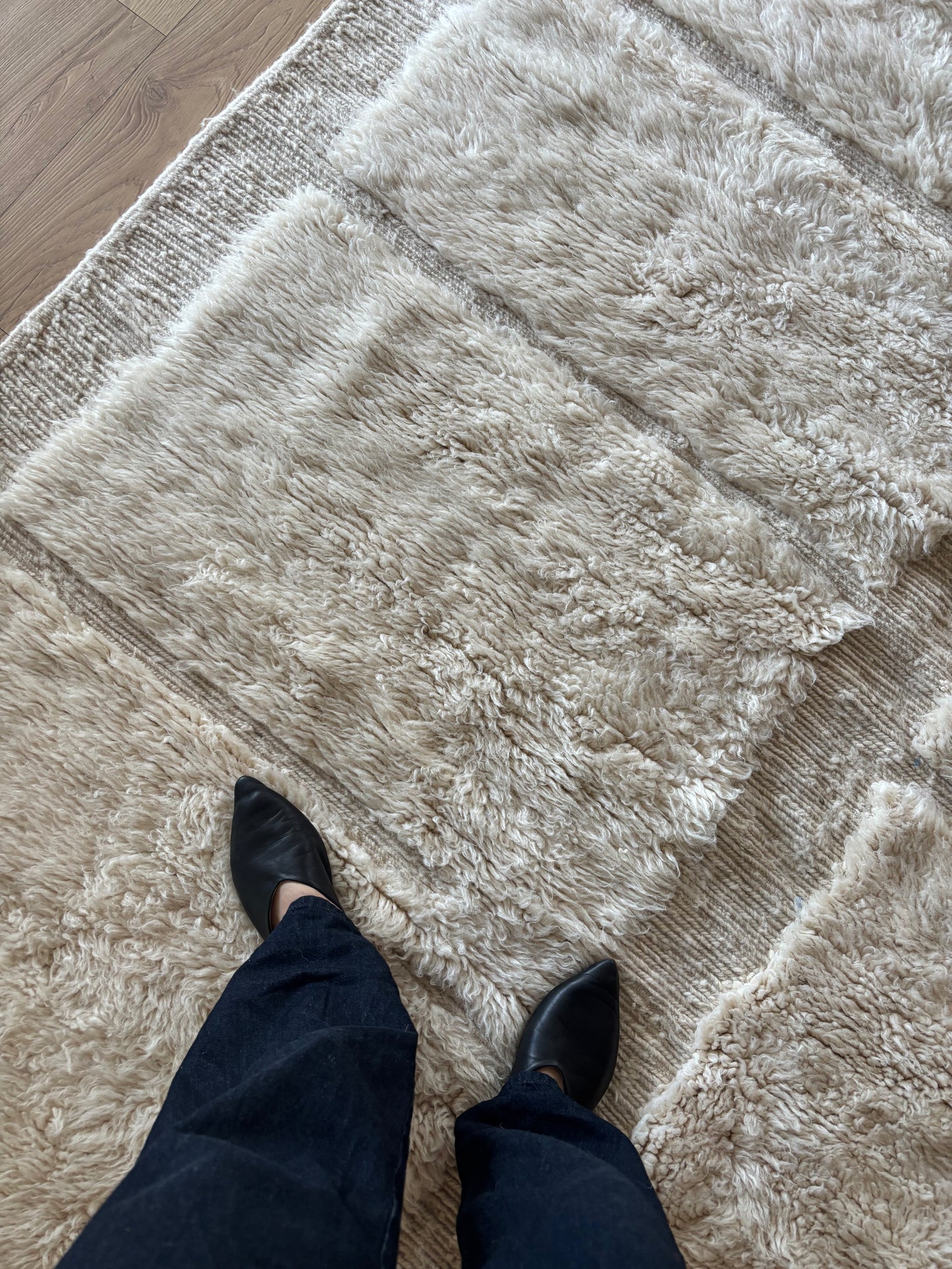 Tapis marocain Mrirt (1077) 295x206cm - Snow on top