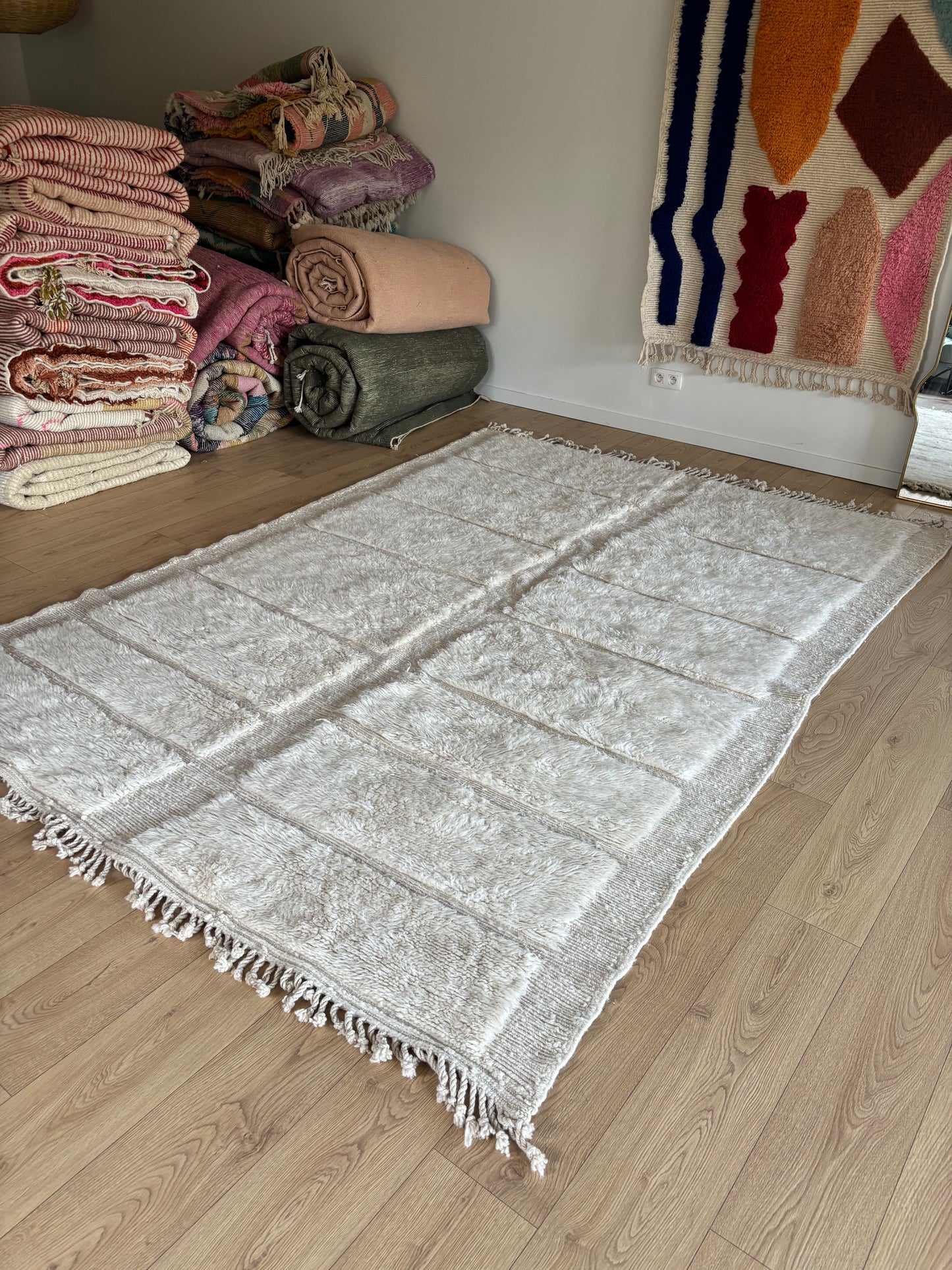 Tapis marocain Mrirt (1077) 295x206cm - Snow on top