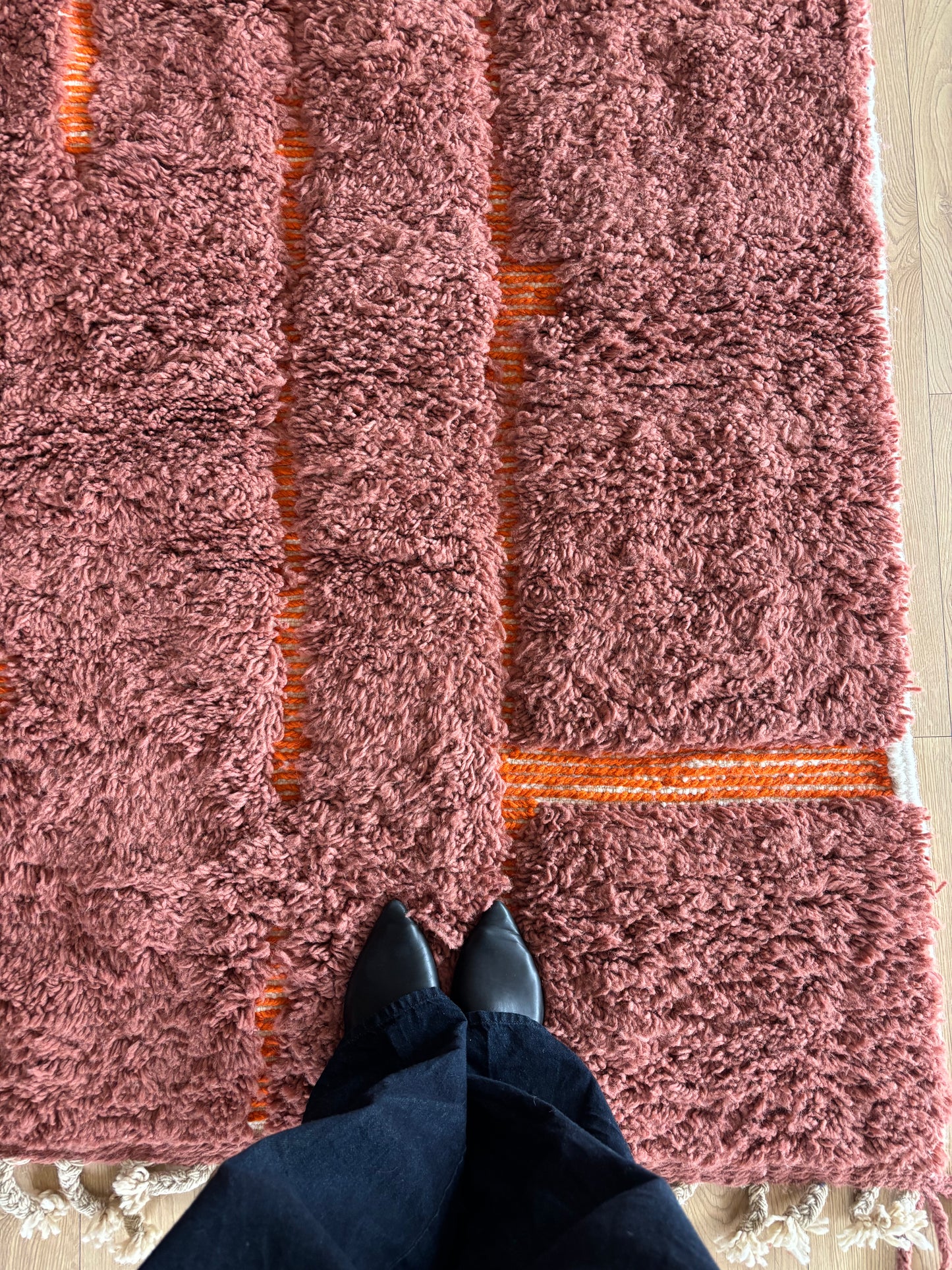 Beni Ouarain Moroccan Colorful Rug (1083) 283x202cm - Burning