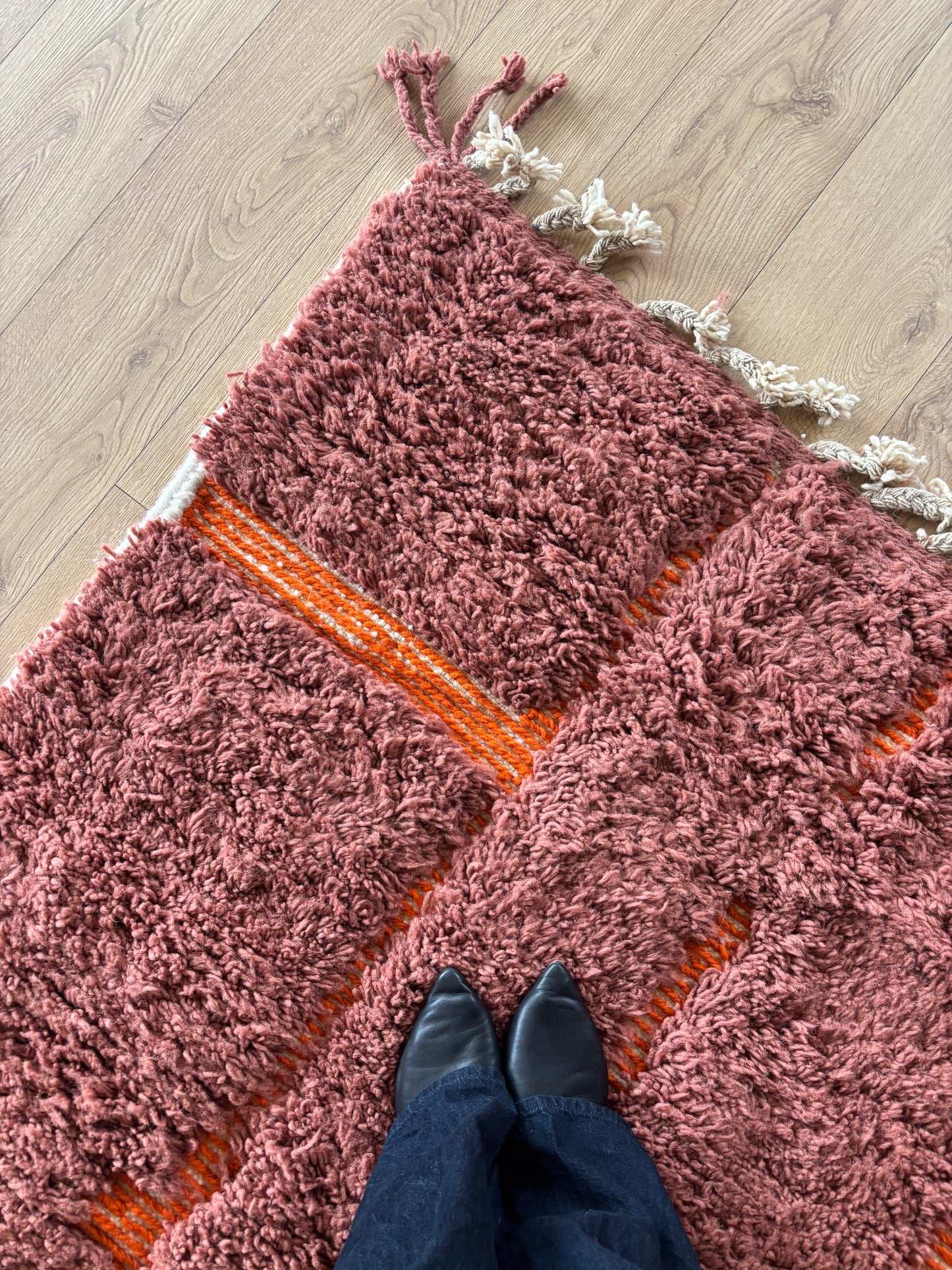 Beni Ouarain Moroccan Colorful Rug (1083) 283x202cm - Burning