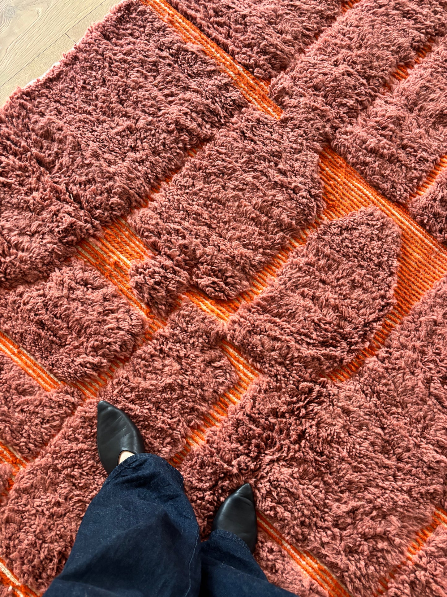 Beni Ouarain Moroccan Colorful Rug (1083) 283x202cm - Burning