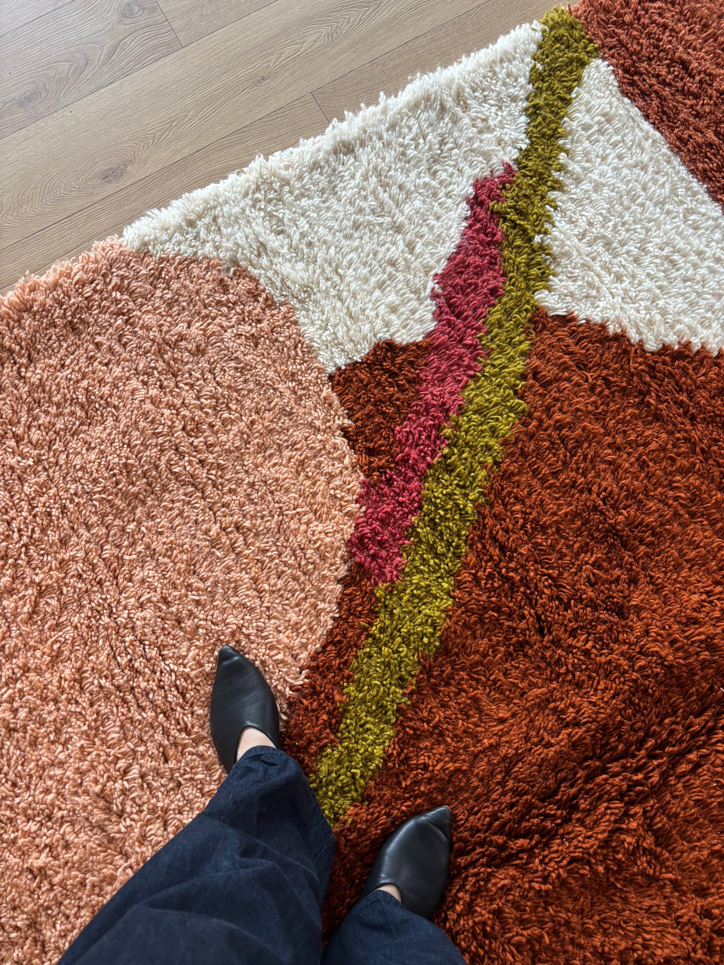 Beni Ouarain Moroccan Colorful Rug (1087) 290x210cm - The Garden