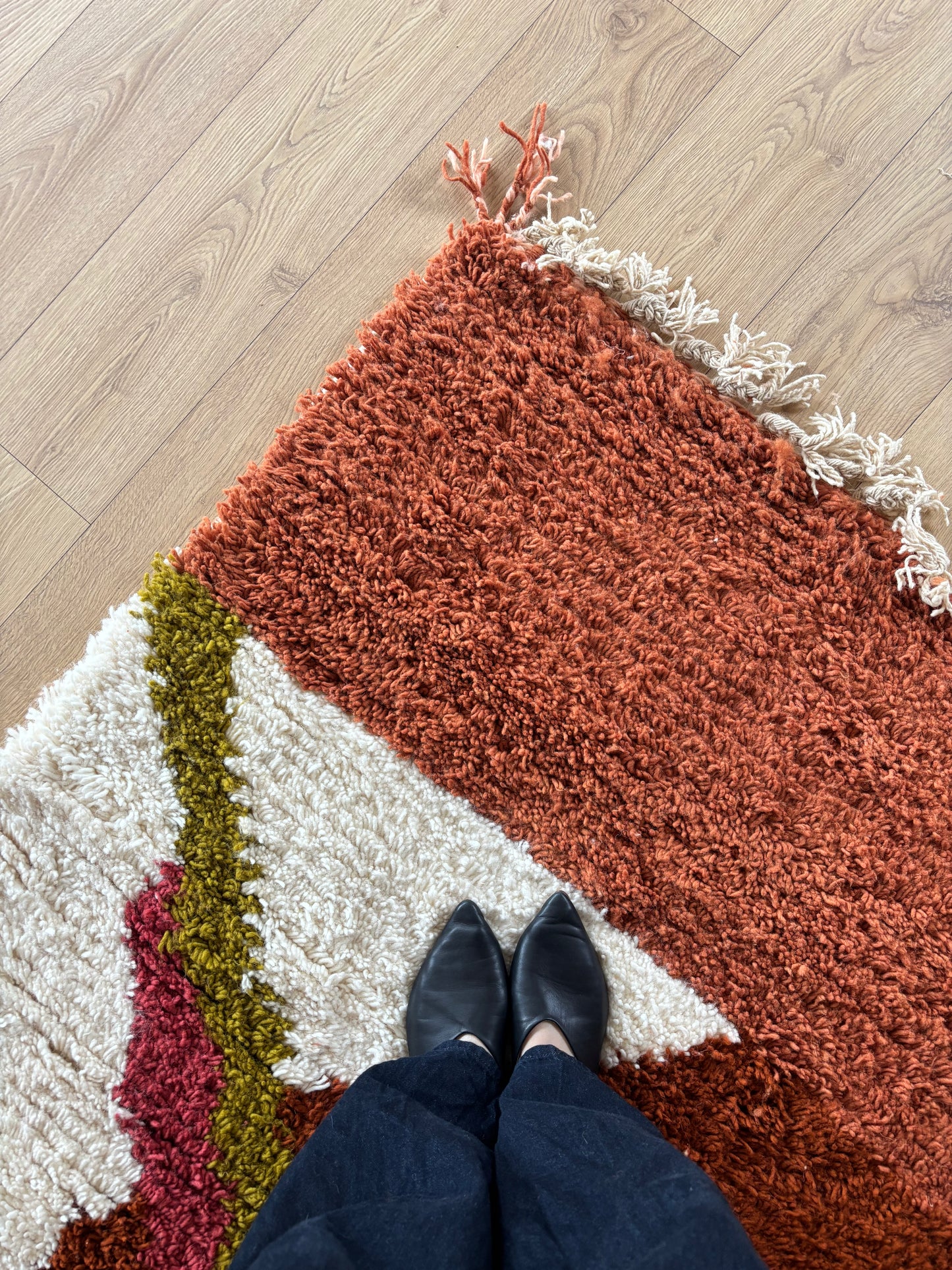 Beni Ouarain Moroccan Colorful Rug (1087) 290x210cm - The Garden