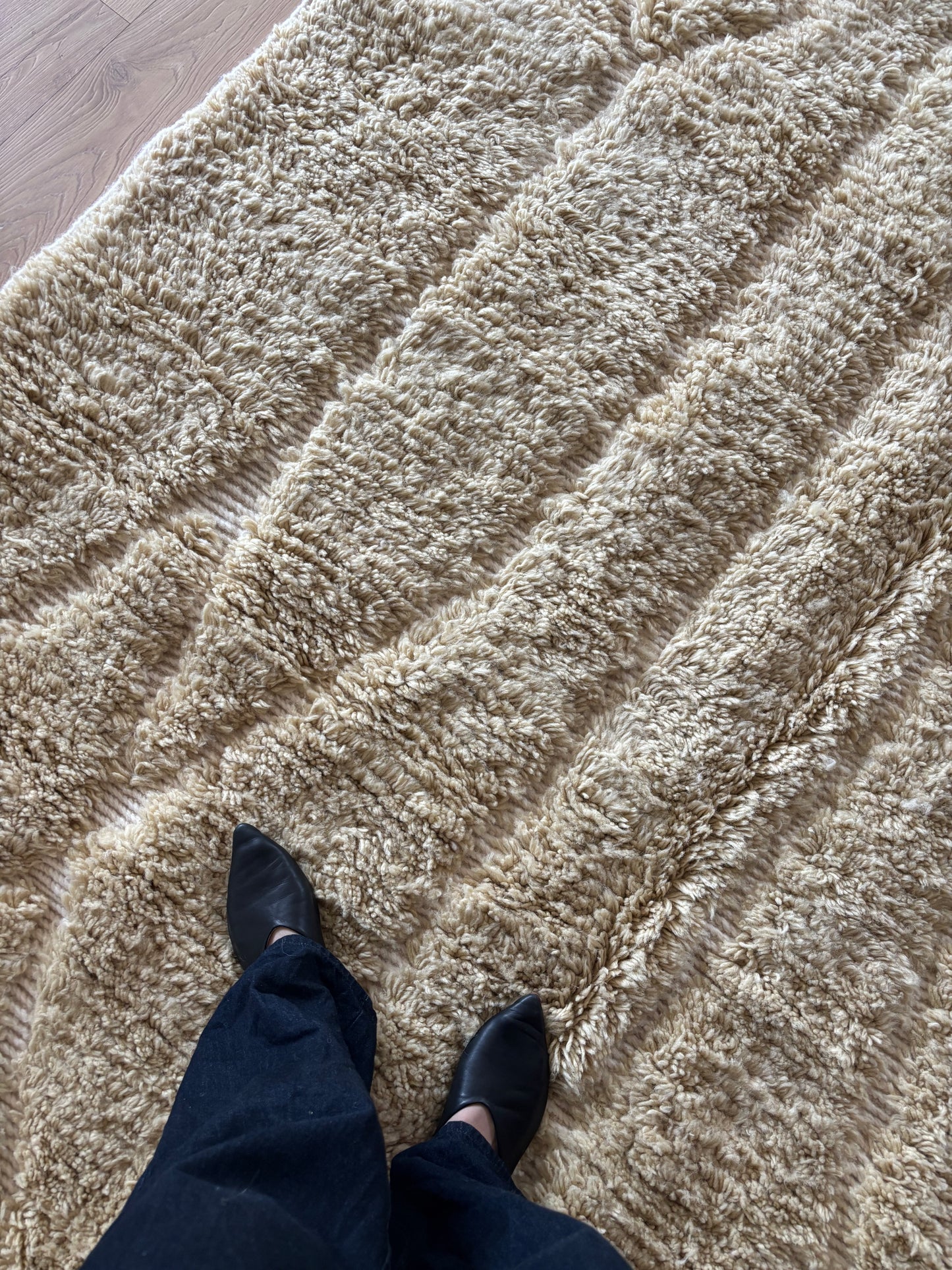 Tapis Beni Ouarain coloré (1082) 307x206cm - Buttercream