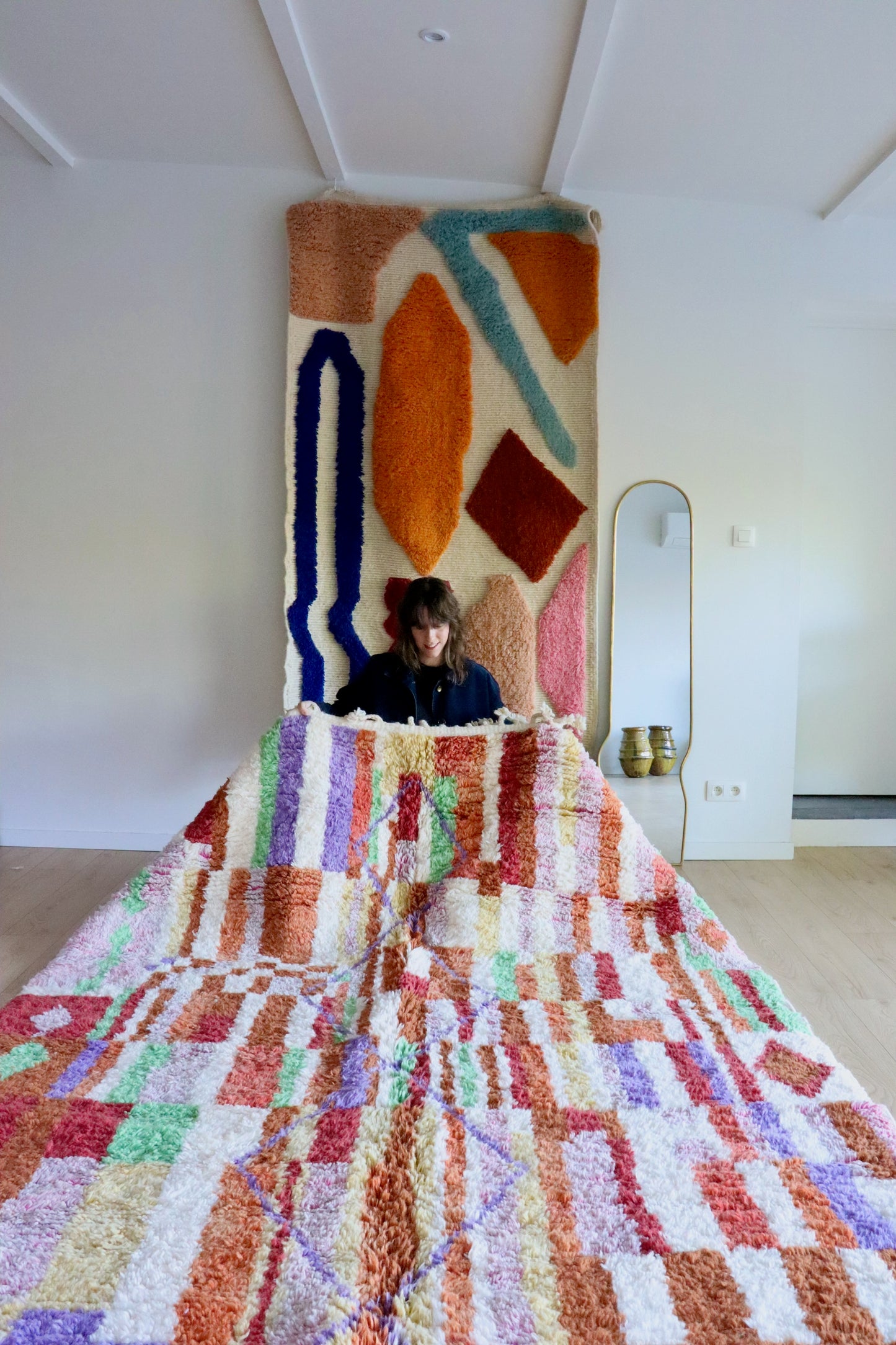 Beni Ouarain Marokkaans kleurrijk tapijt (1017) 288x207cm - Willow