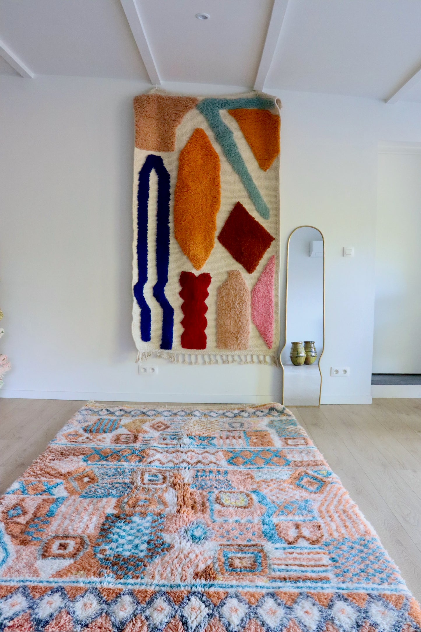 Beni Ouarain Marokkaans kleurrijk tapijt (1012) 268x172cm - River in the Atlas