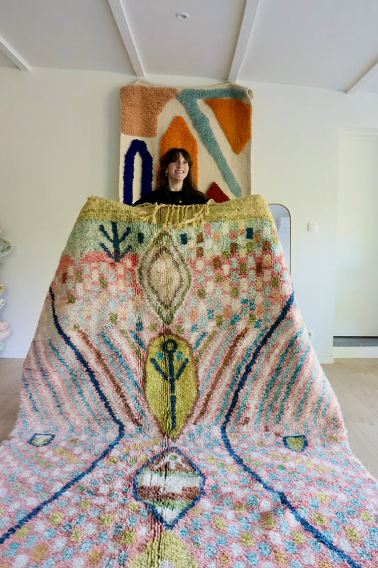 Beni Ouarain Marokkaans kleurrijk tapijt (1026) 292x193cm - Sevilla