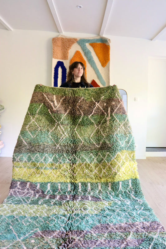 Beni Ouarain Marokkaans kleurrijk tapijt (1009) 263x167cm - Forest