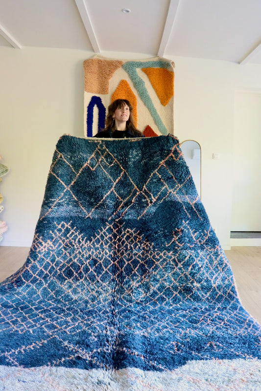 Beni Ouarain Marokkaans kleurrijk tapijt (1024) 293x214cm - Night