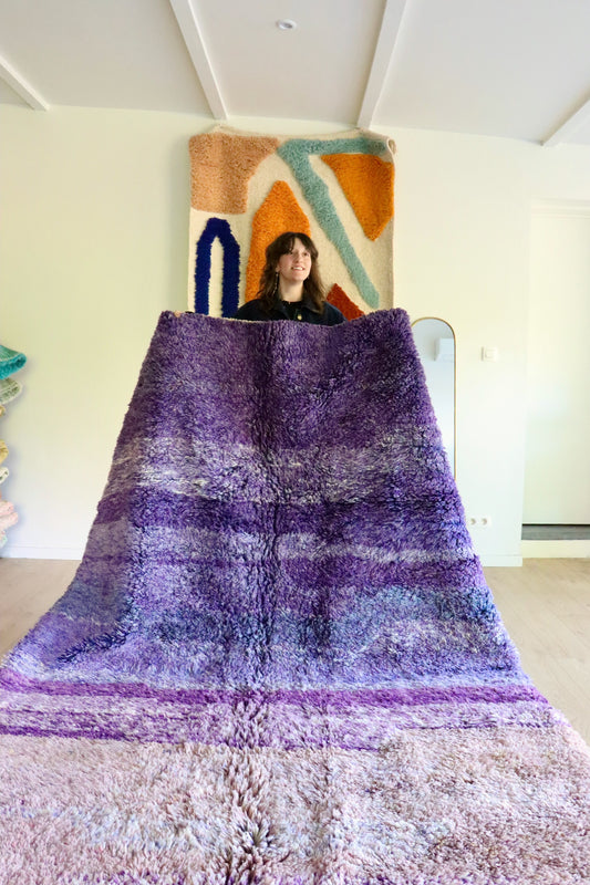 Beni Ouarain Marokkaans kleurrijk tapijt (1021) 295x196cm - Dusk