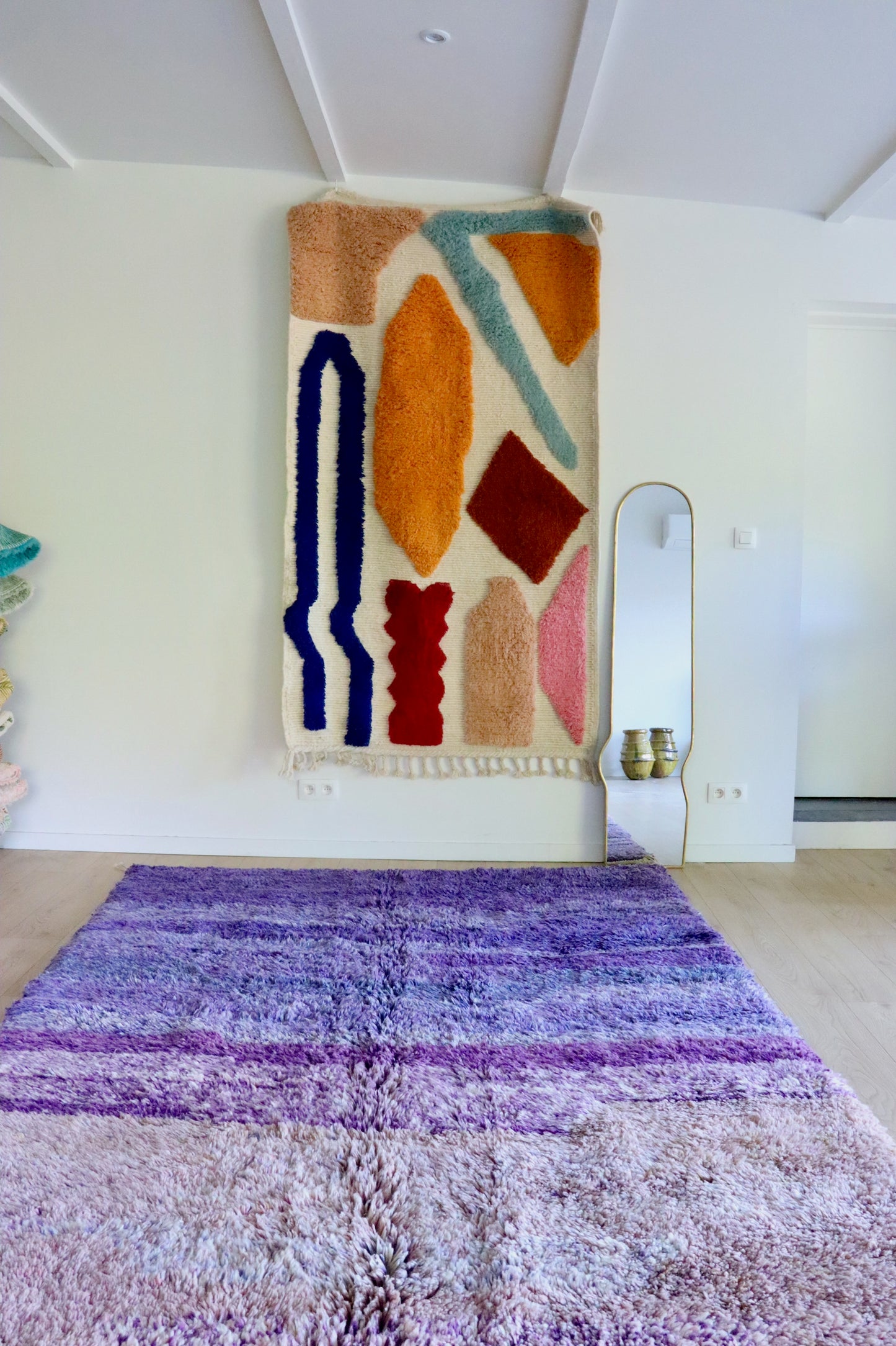 Beni Ouarain Marokkaans kleurrijk tapijt (1021) 295x196cm - Dusk