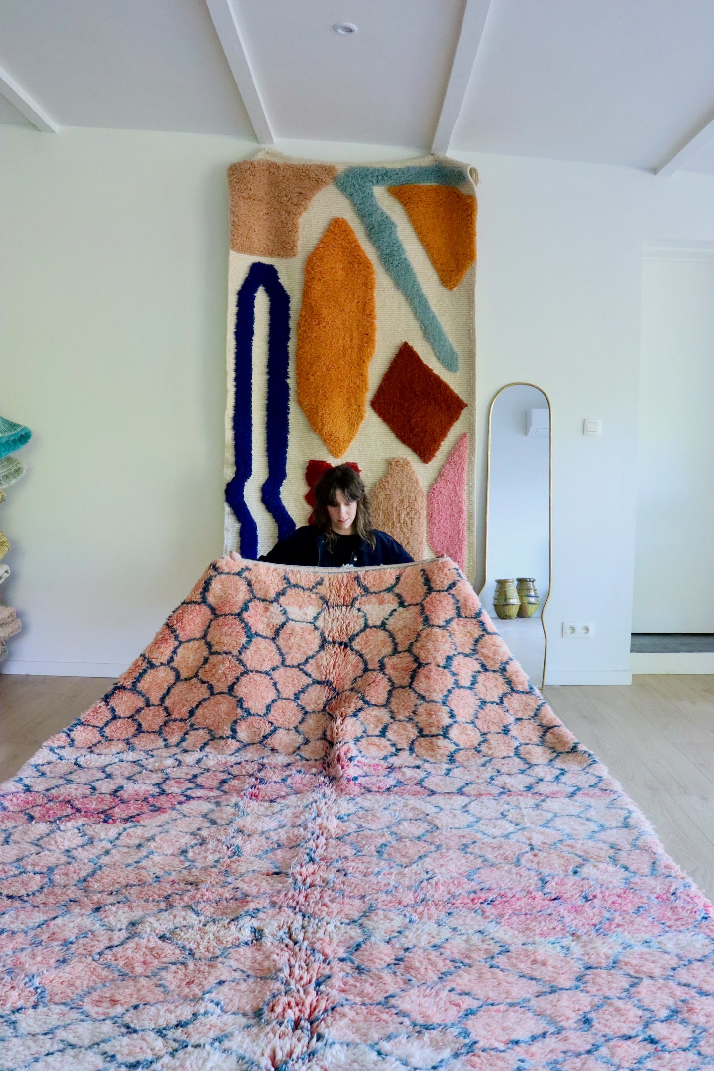 Beni Ouarain Marokkaans kleurrijk tapijt (1027) 347x211cm - Sweet Dreams