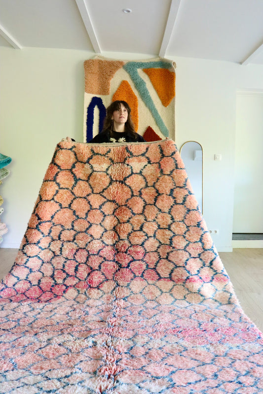 Beni Ouarain Marokkaans kleurrijk tapijt (1027) 347x211cm - Sweet Dreams