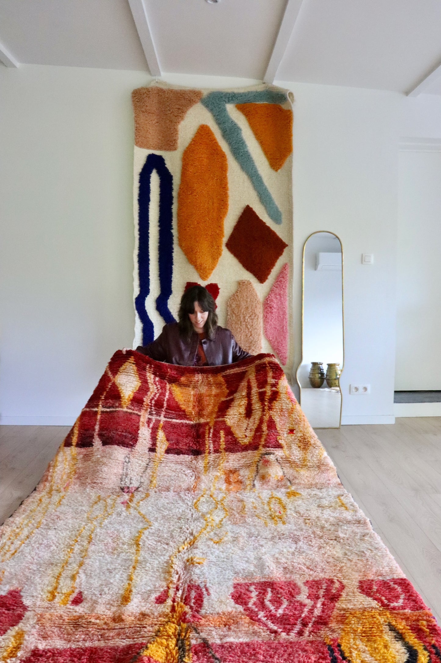 Tapis Boujaad coloré (1033) 247x171cm - Red Earth