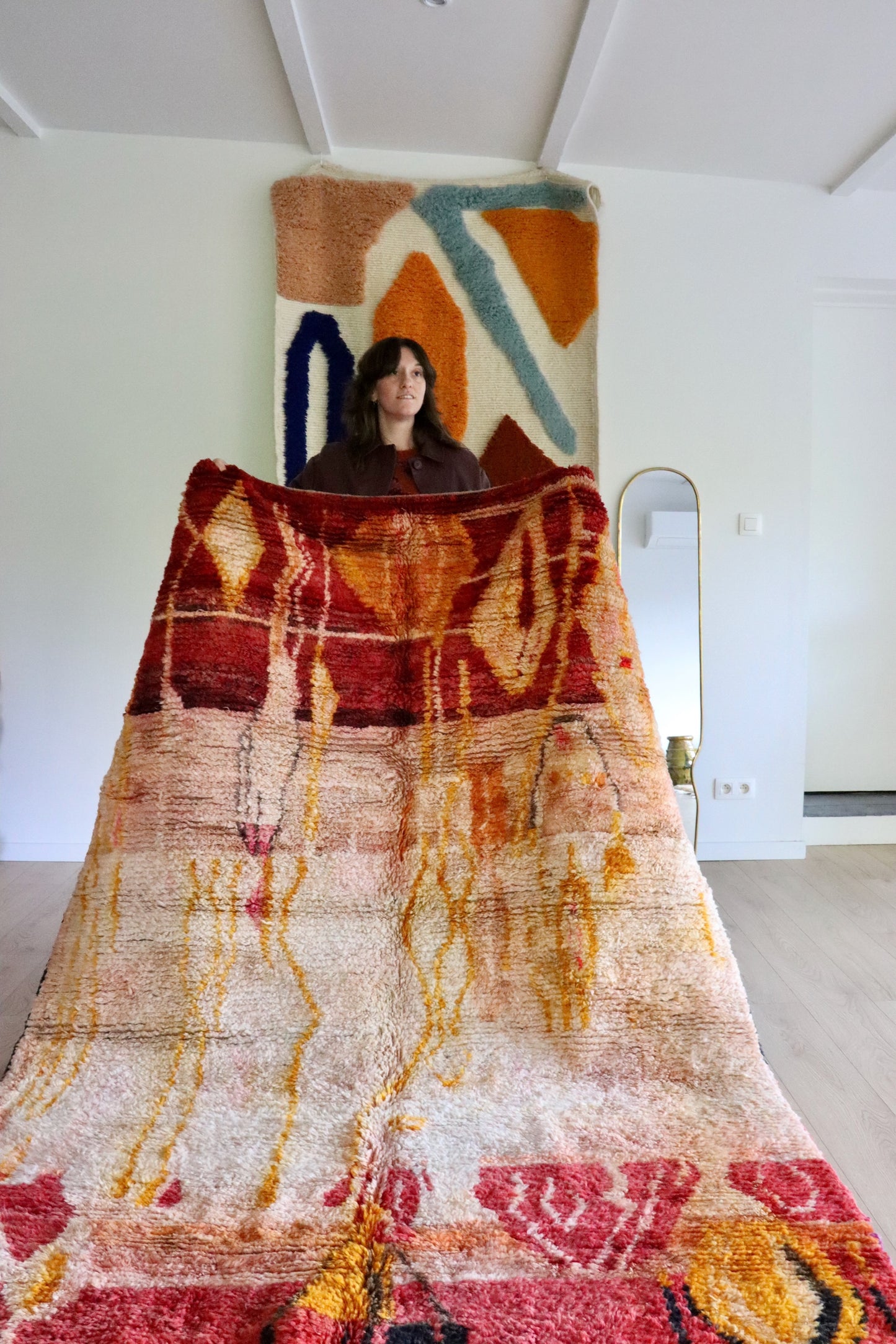 Tapis Boujaad coloré (1033) 247x171cm - Red Earth