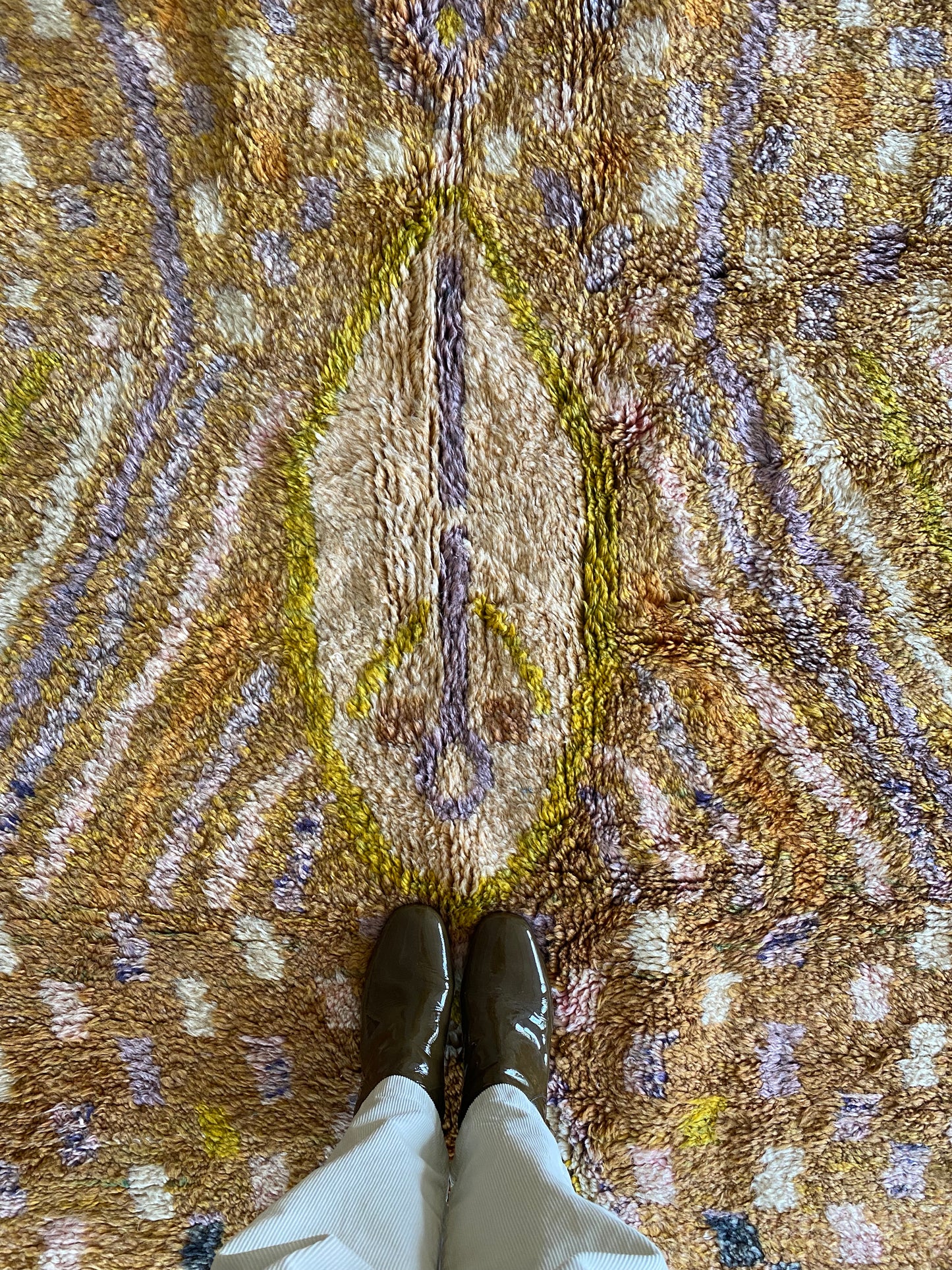 Beni Ouarain Marokkaans kleurrijk vloerkleed (987) 290x200 - Seashells