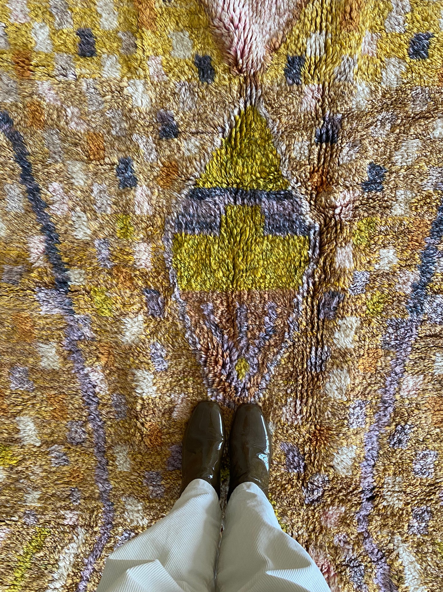 Beni Ouarain Marokkaans kleurrijk vloerkleed (987) 290x200 - Seashells