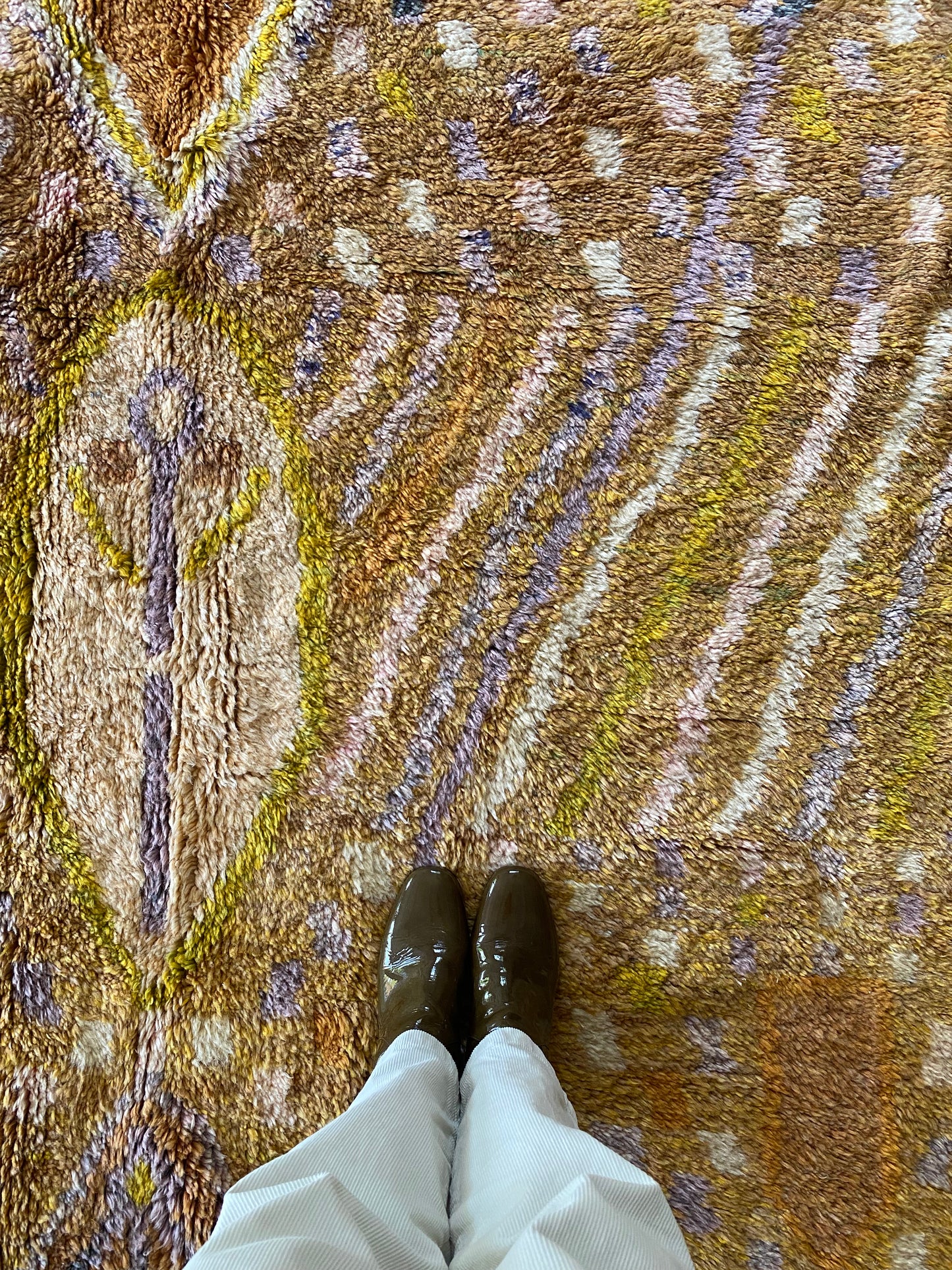 Beni Ouarain Marokkaans kleurrijk vloerkleed (987) 290x200 - Seashells